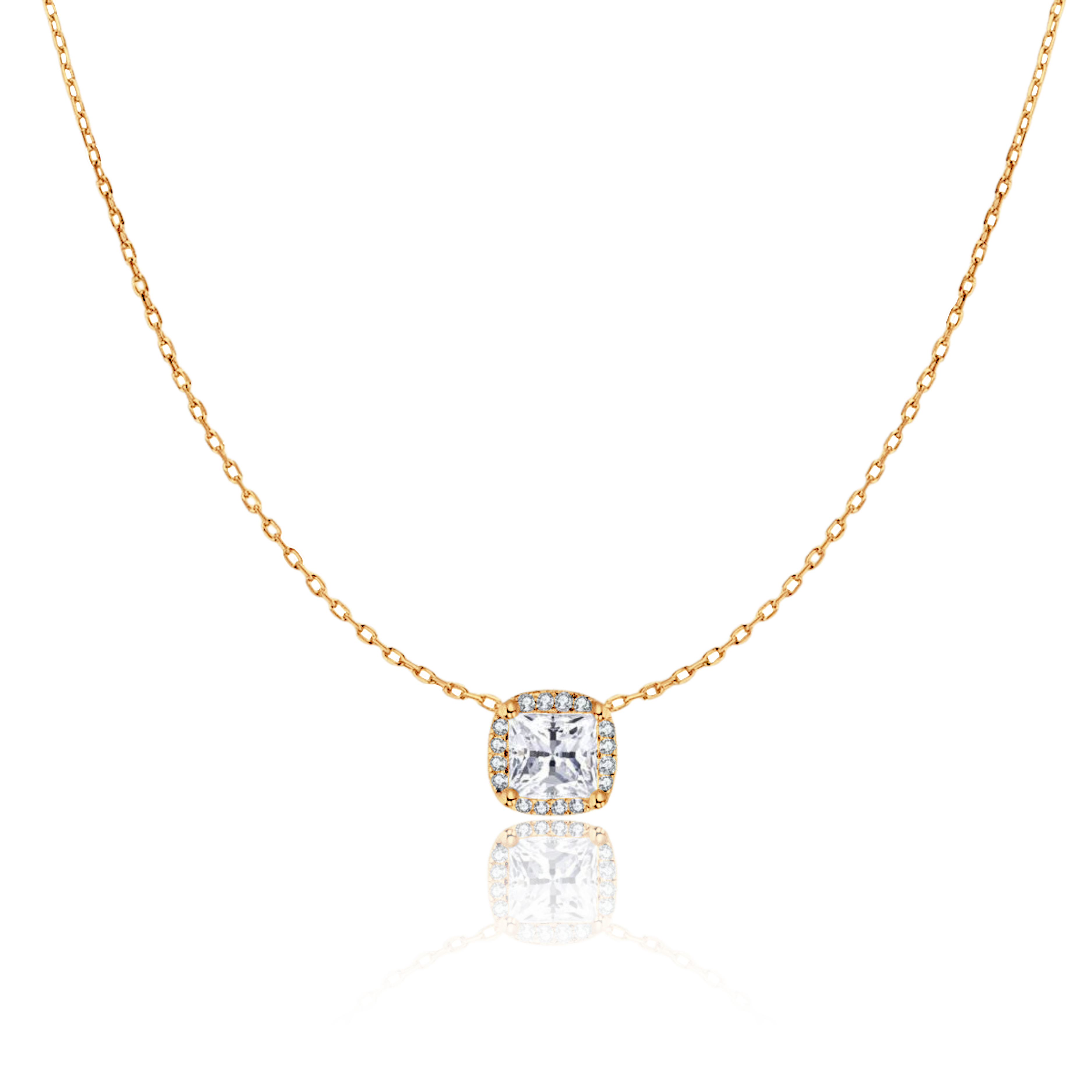 Square Zirconia Necklace - SophiaJewels