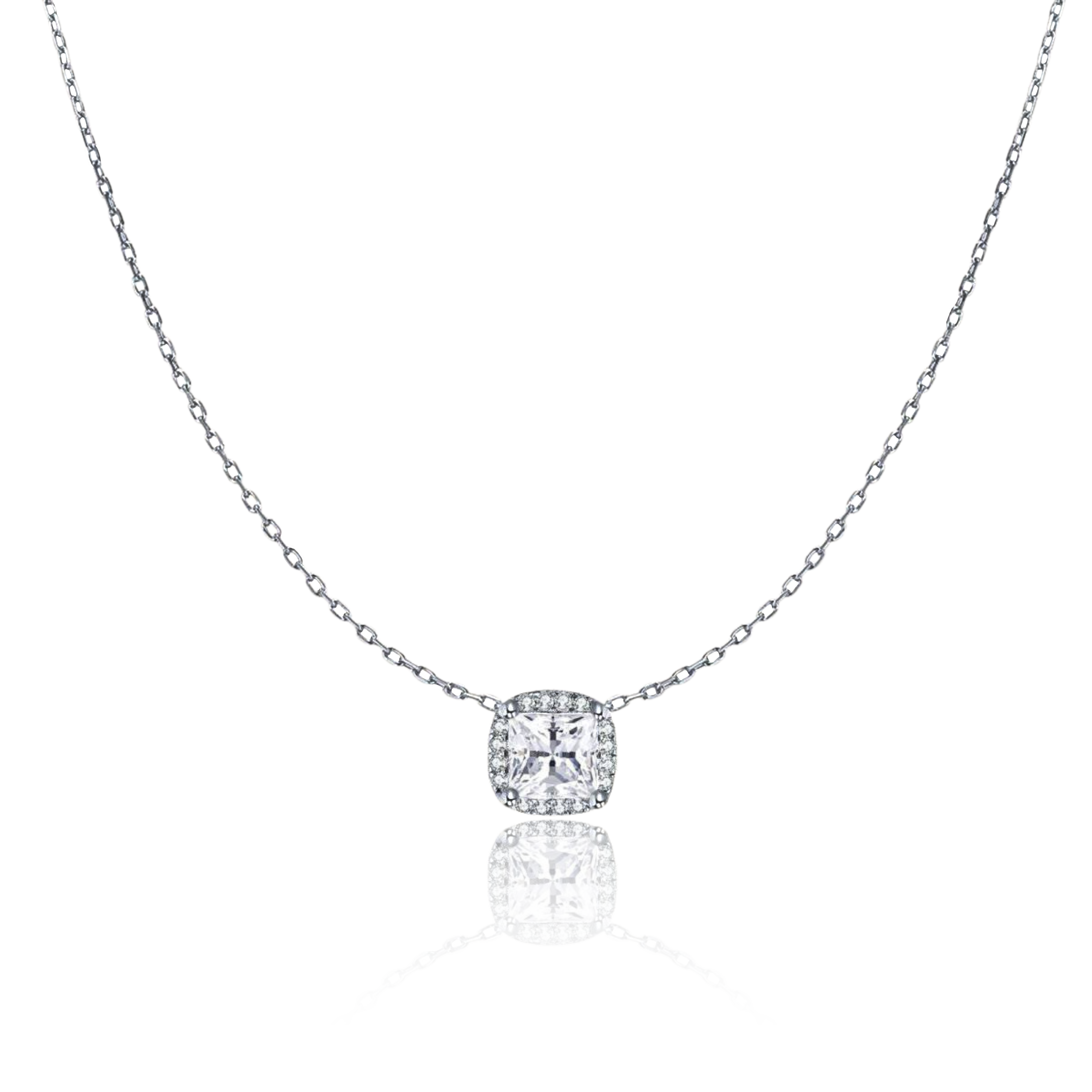 Square Zirconia Necklace - SophiaJewels