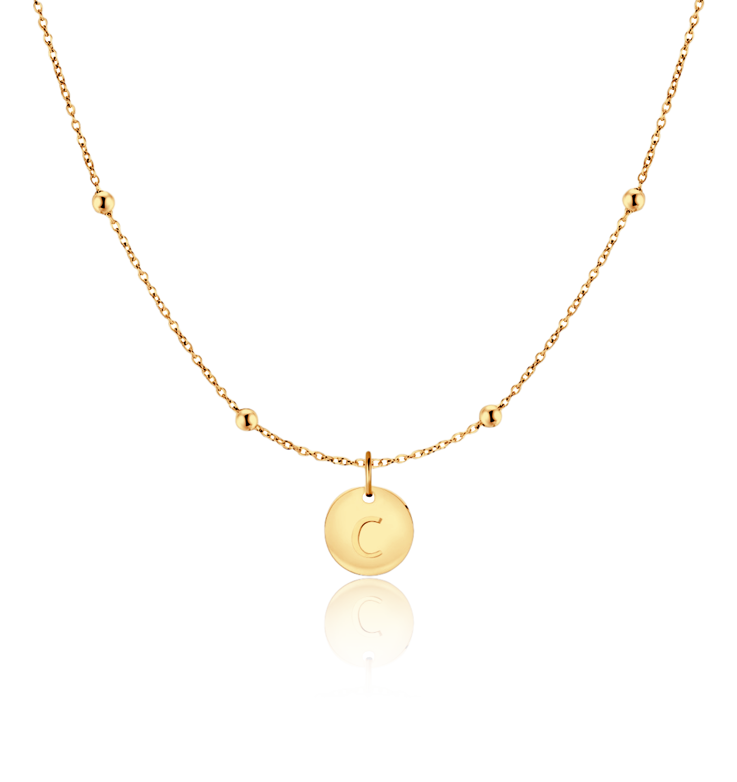 Initial Circle Necklace