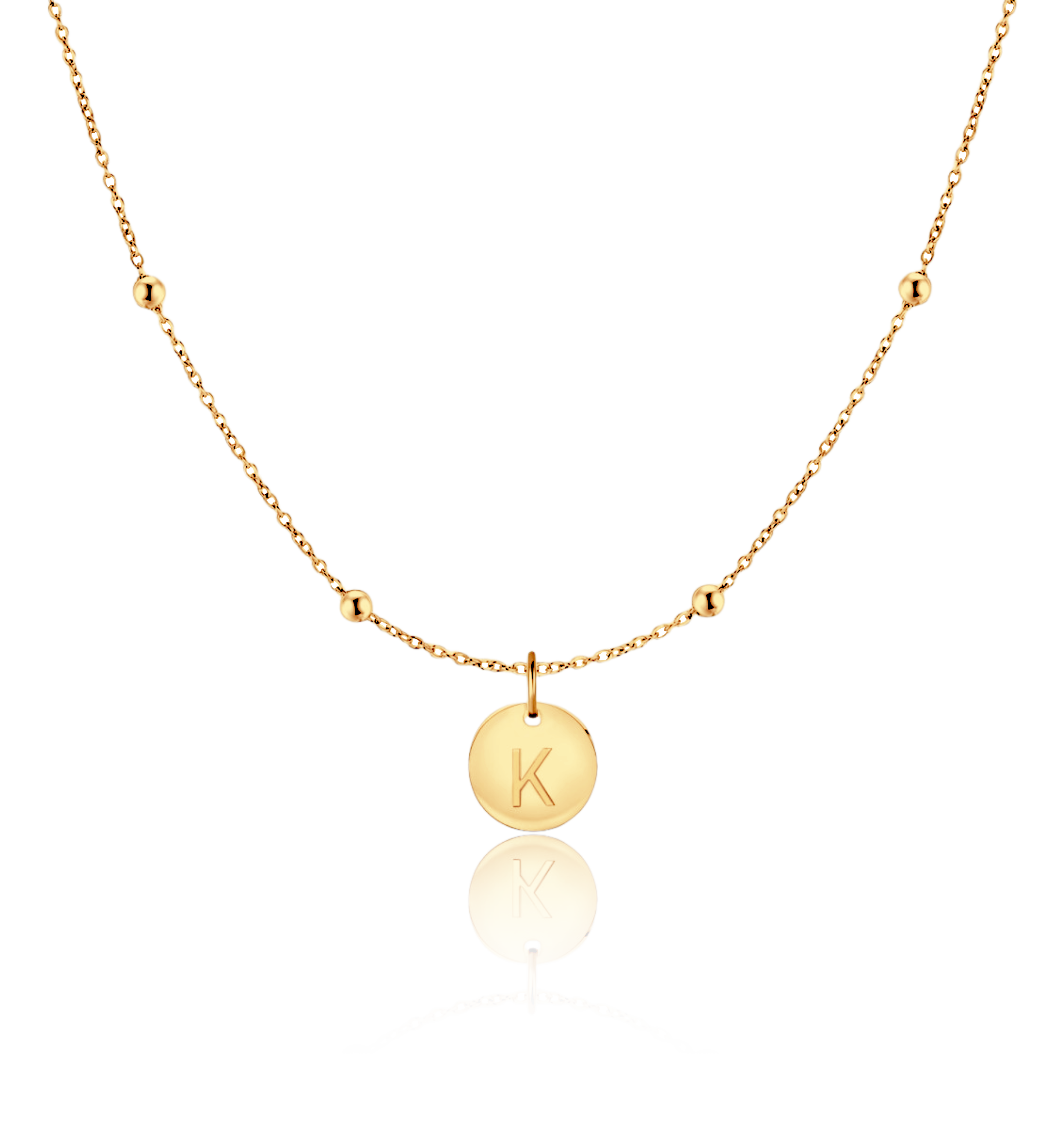 Initial Circle Necklace