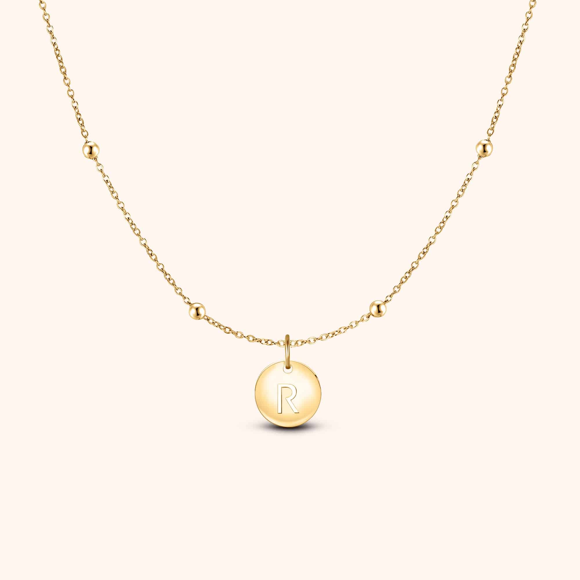 Initial Circle Necklace - SophiaJewels