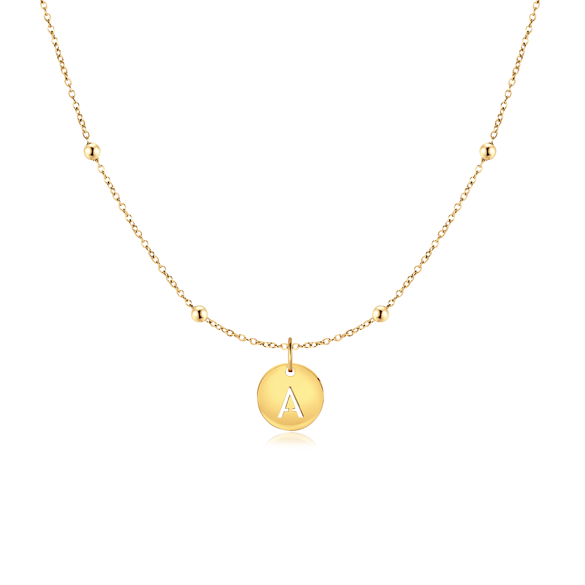 Initial Circle Necklace