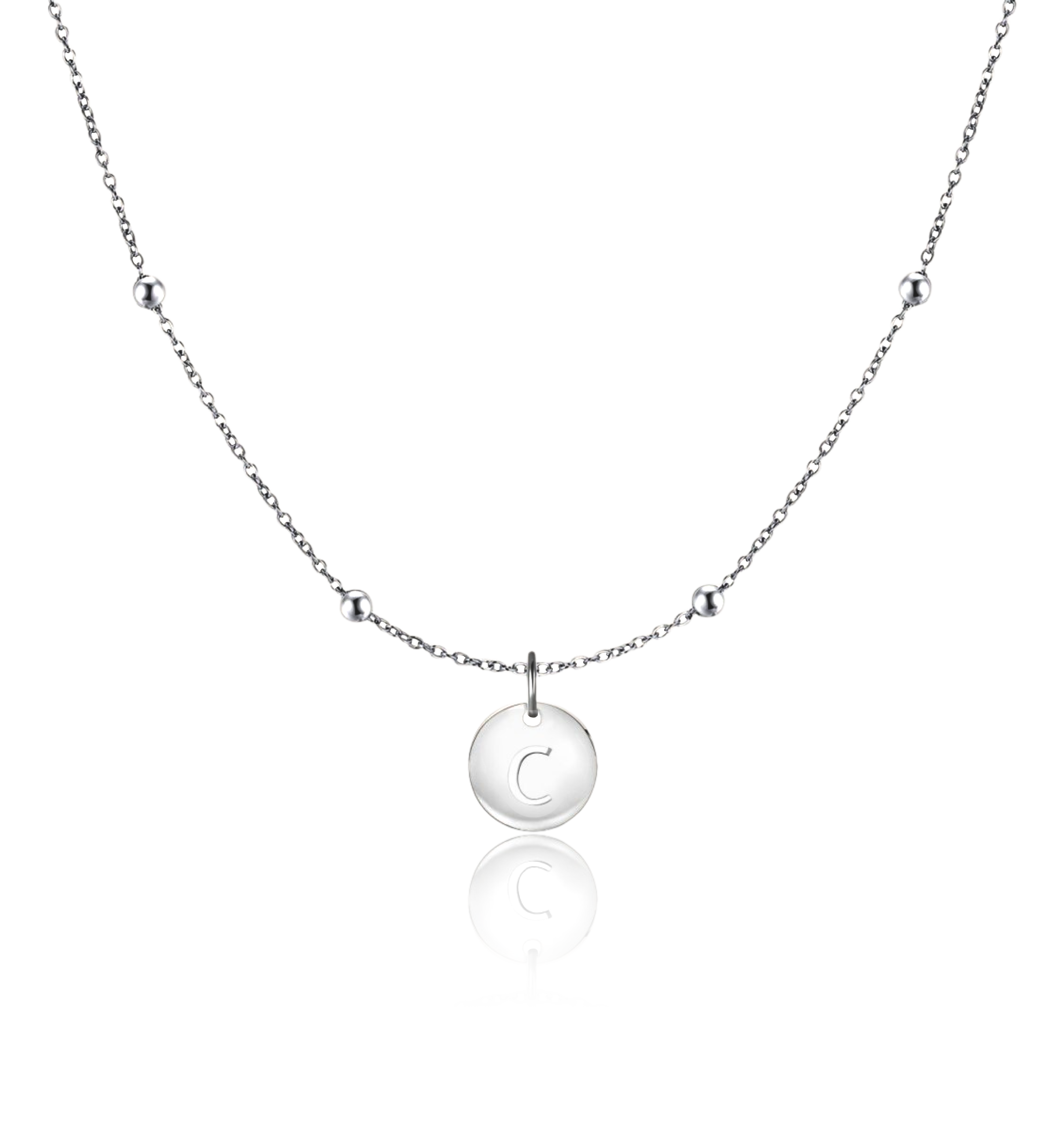 Initial Circle Necklace