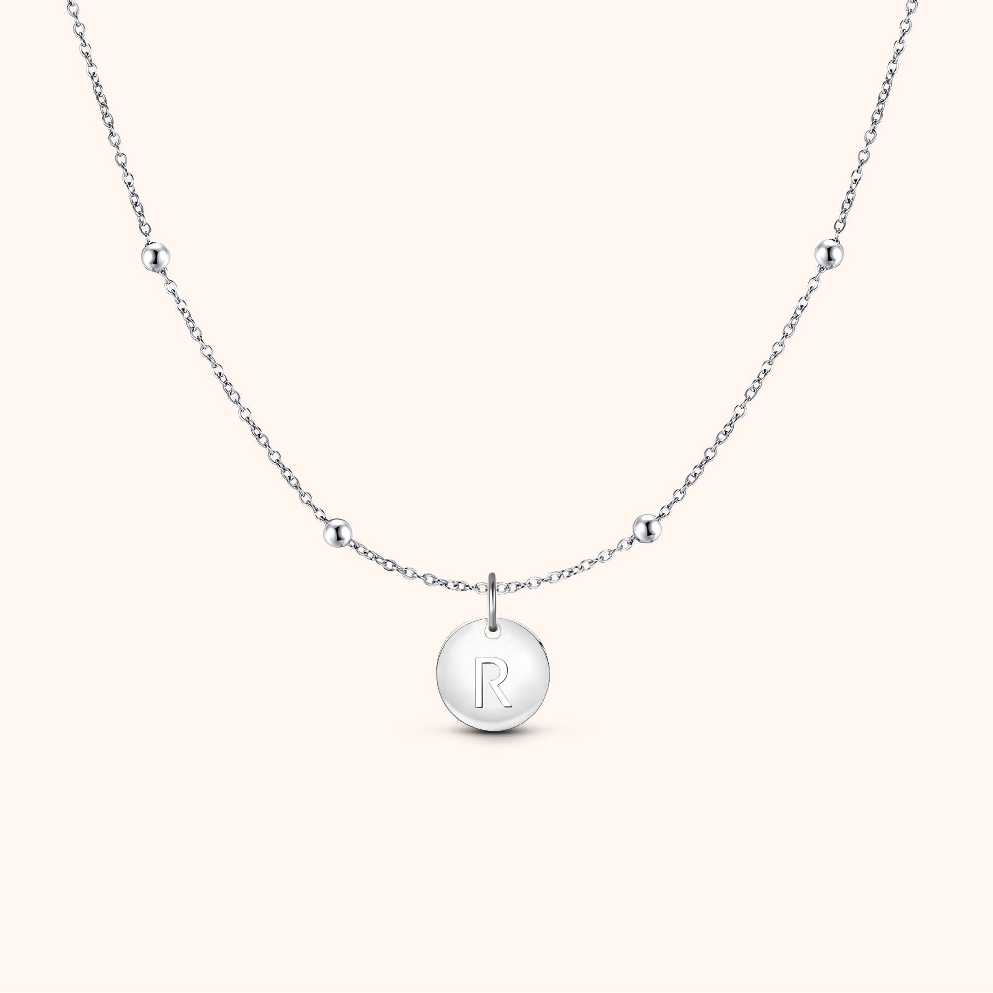 Initial Circle Necklace - SophiaJewels