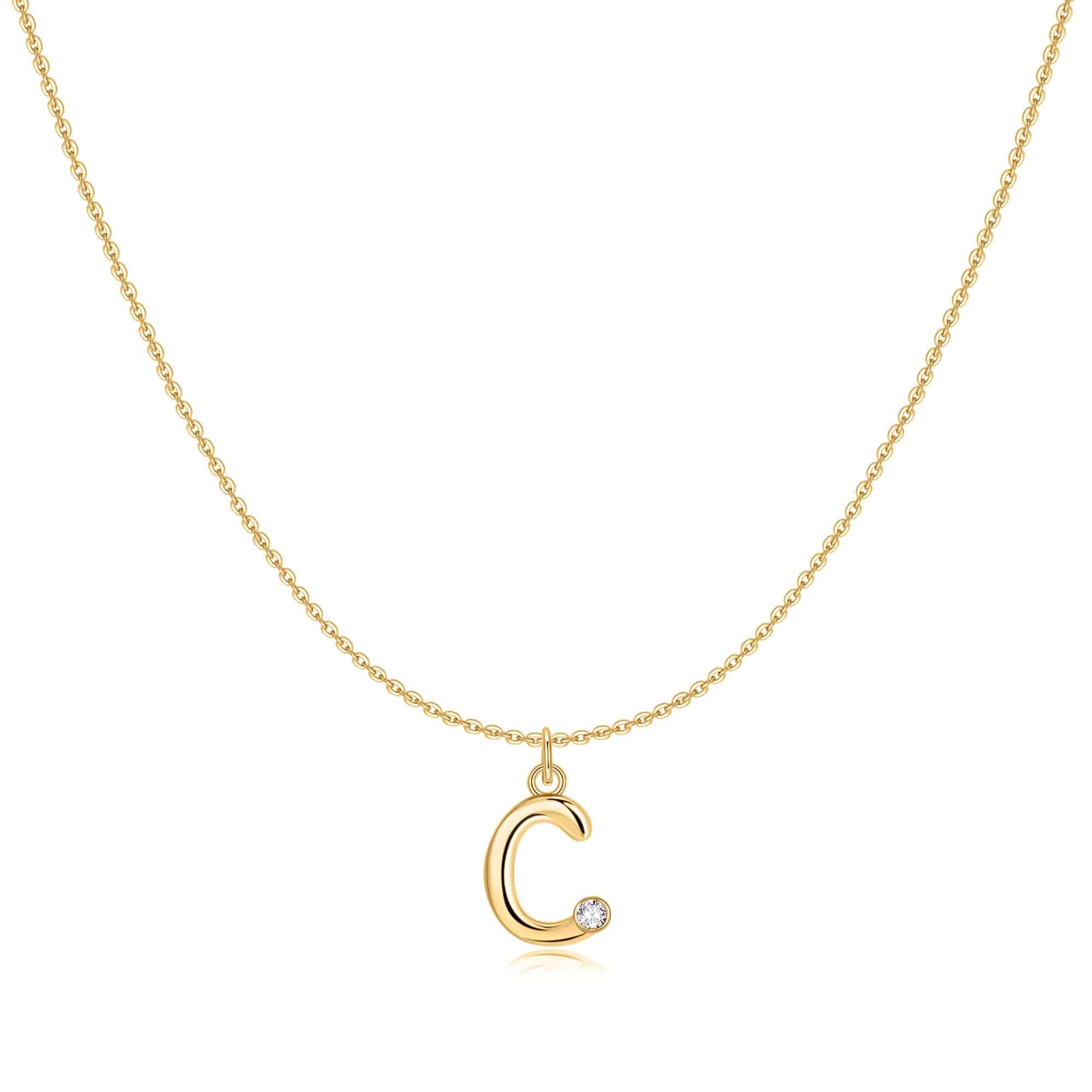 "Initial Glitter" Necklace - SophiaJewels