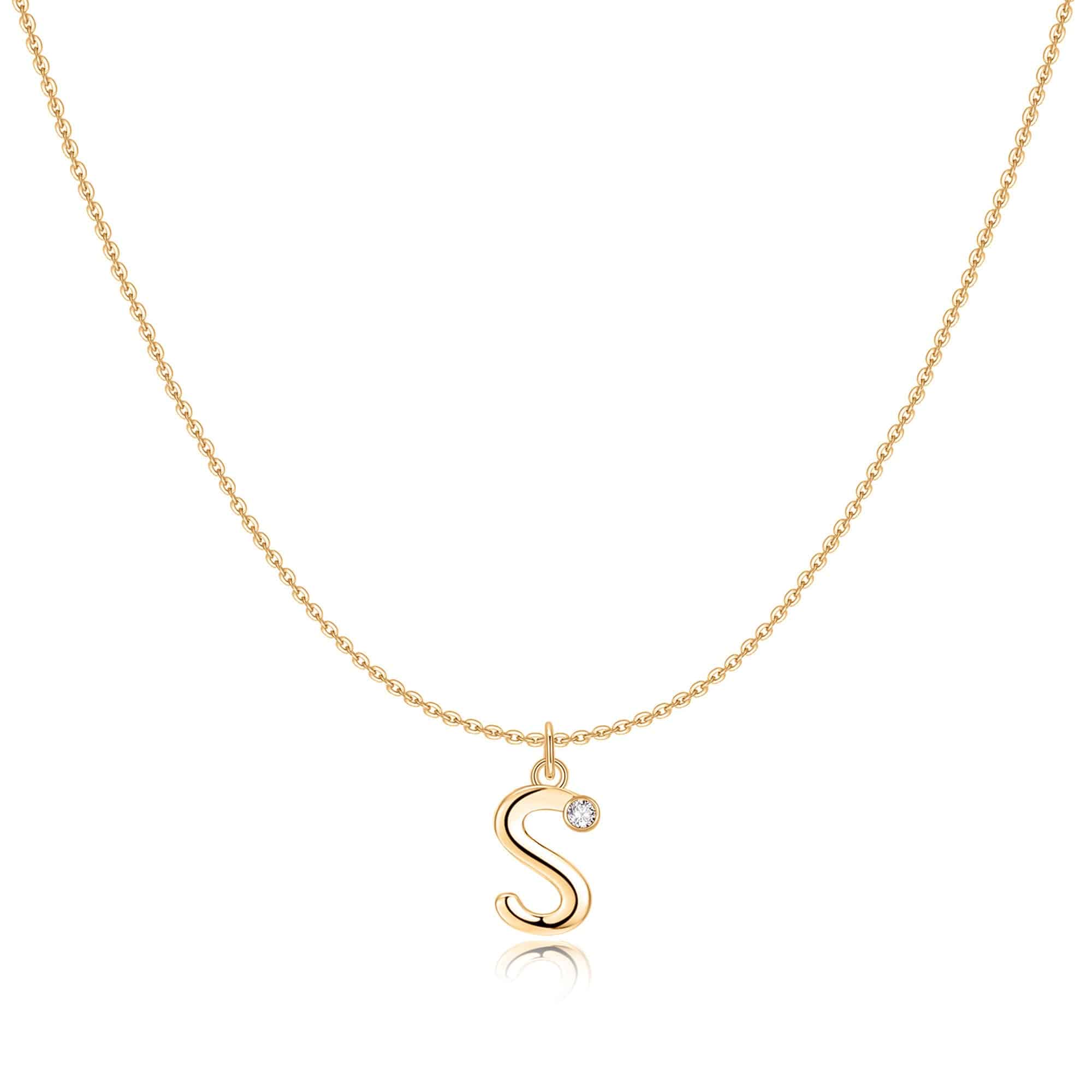 "Initial Glitter" Necklace - SophiaJewels