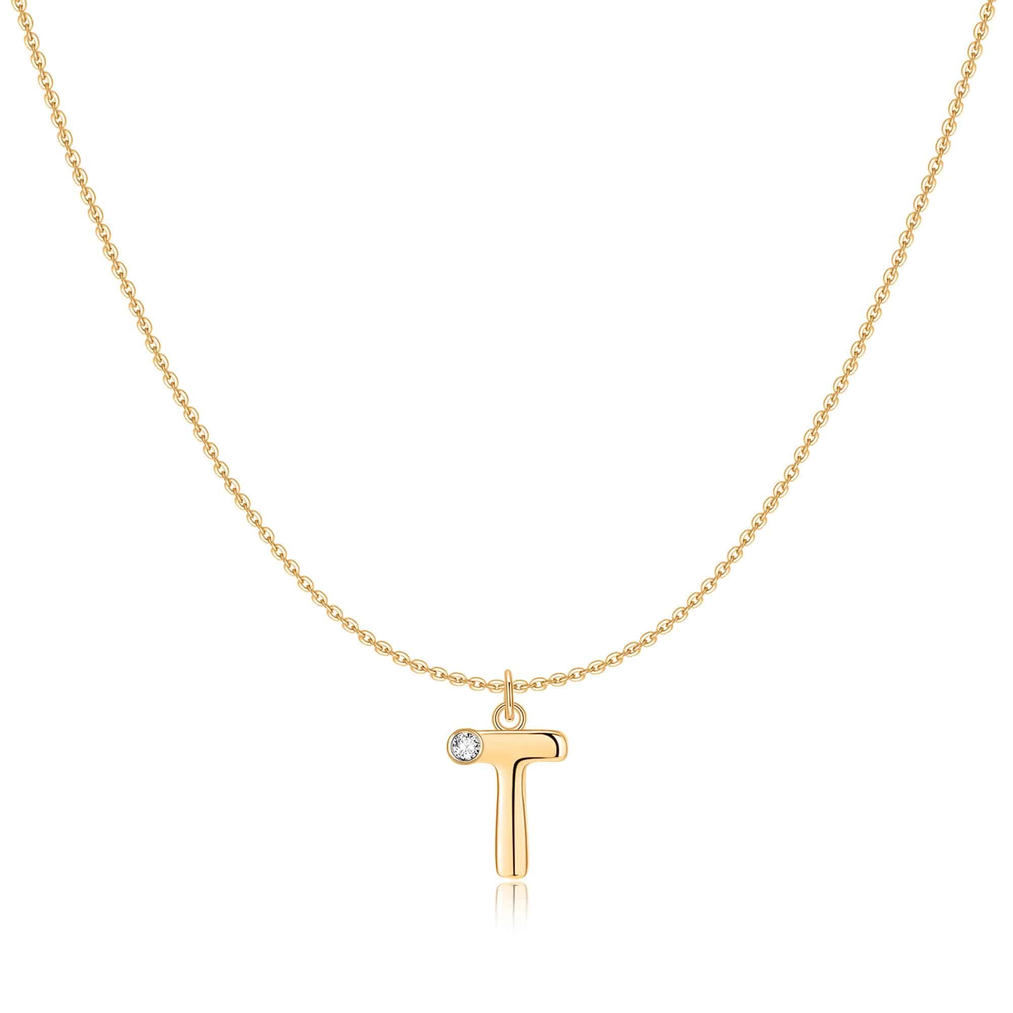 "Initial Glitter" Necklace - SophiaJewels