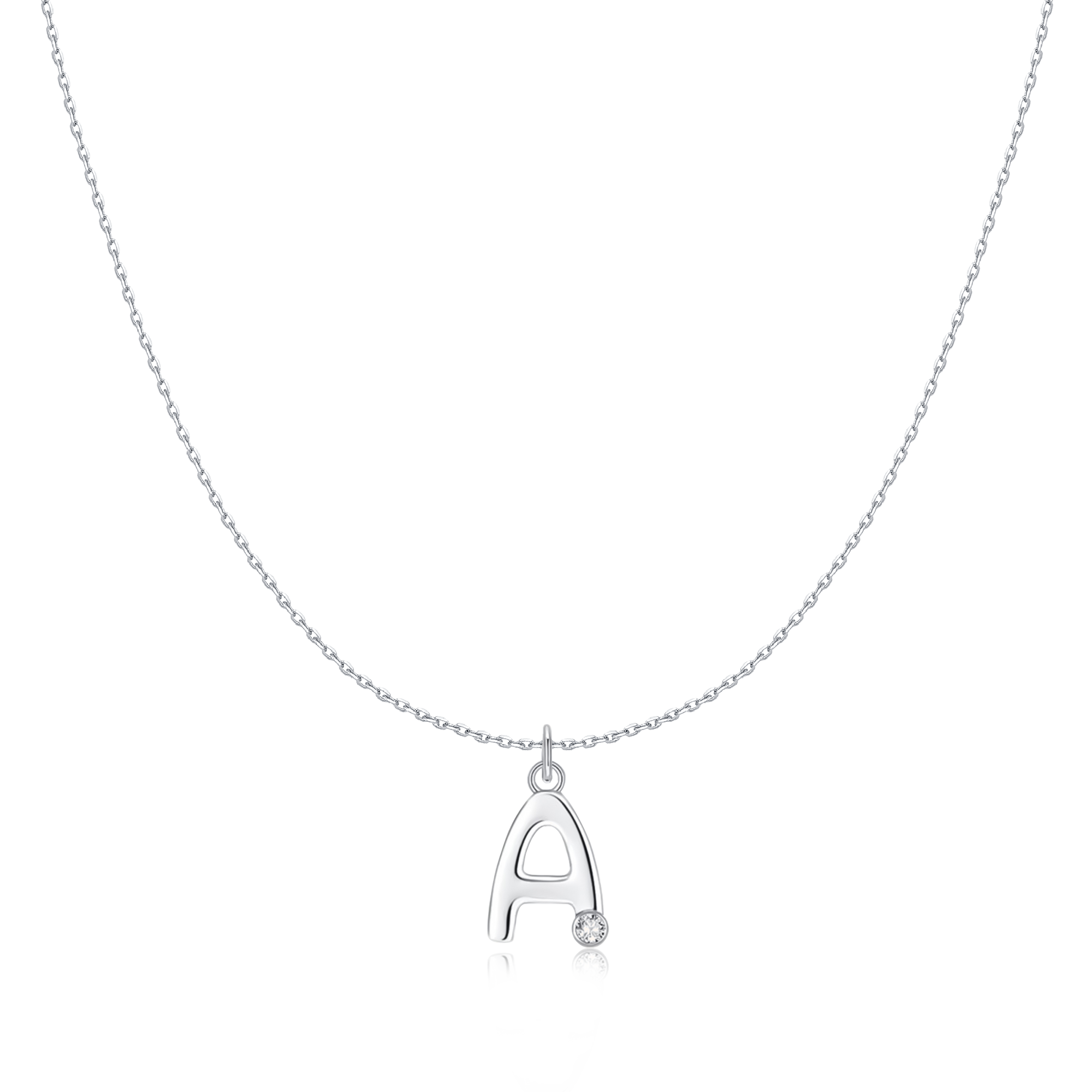 Initial Glitter Necklace