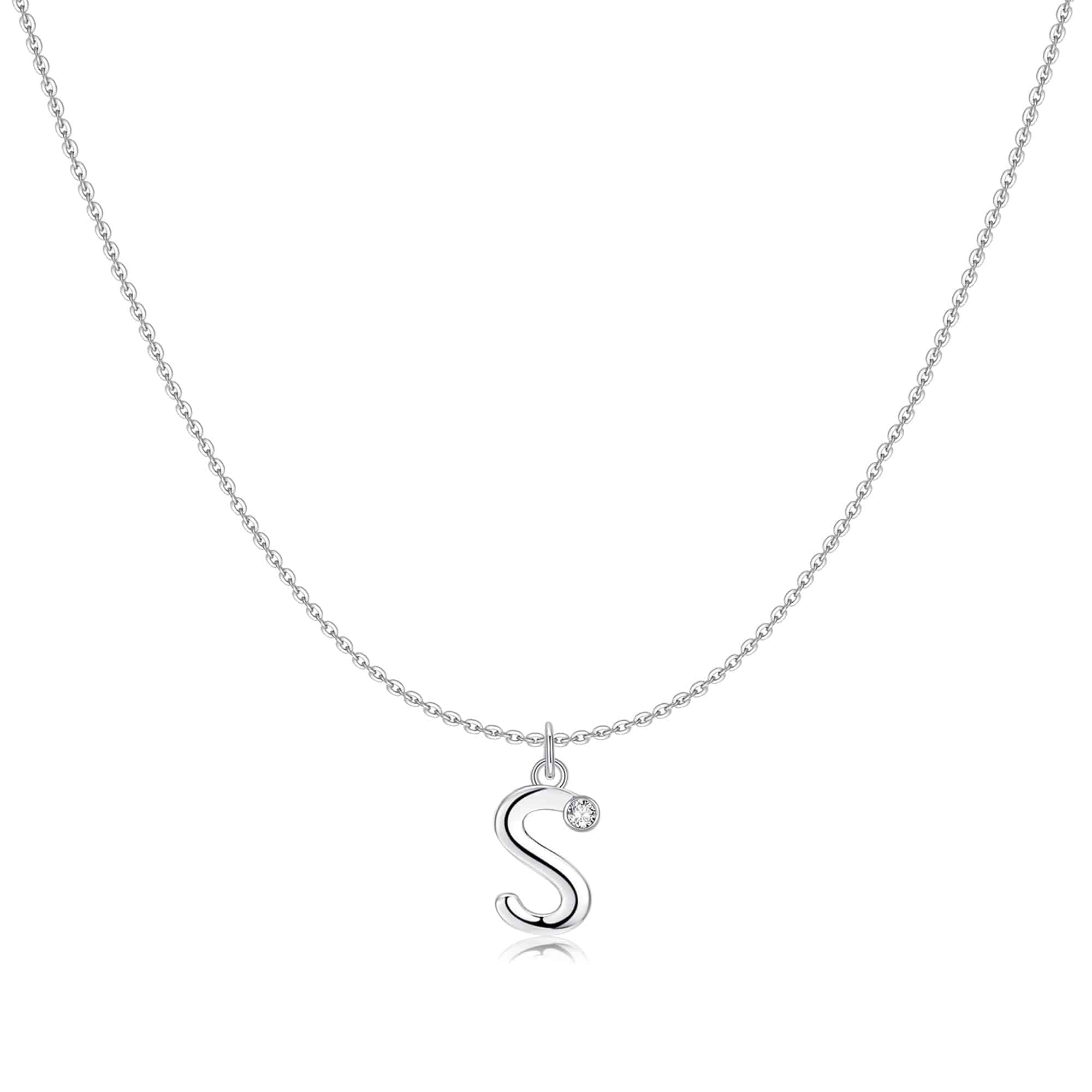 "Initial Glitter" Necklace - SophiaJewels