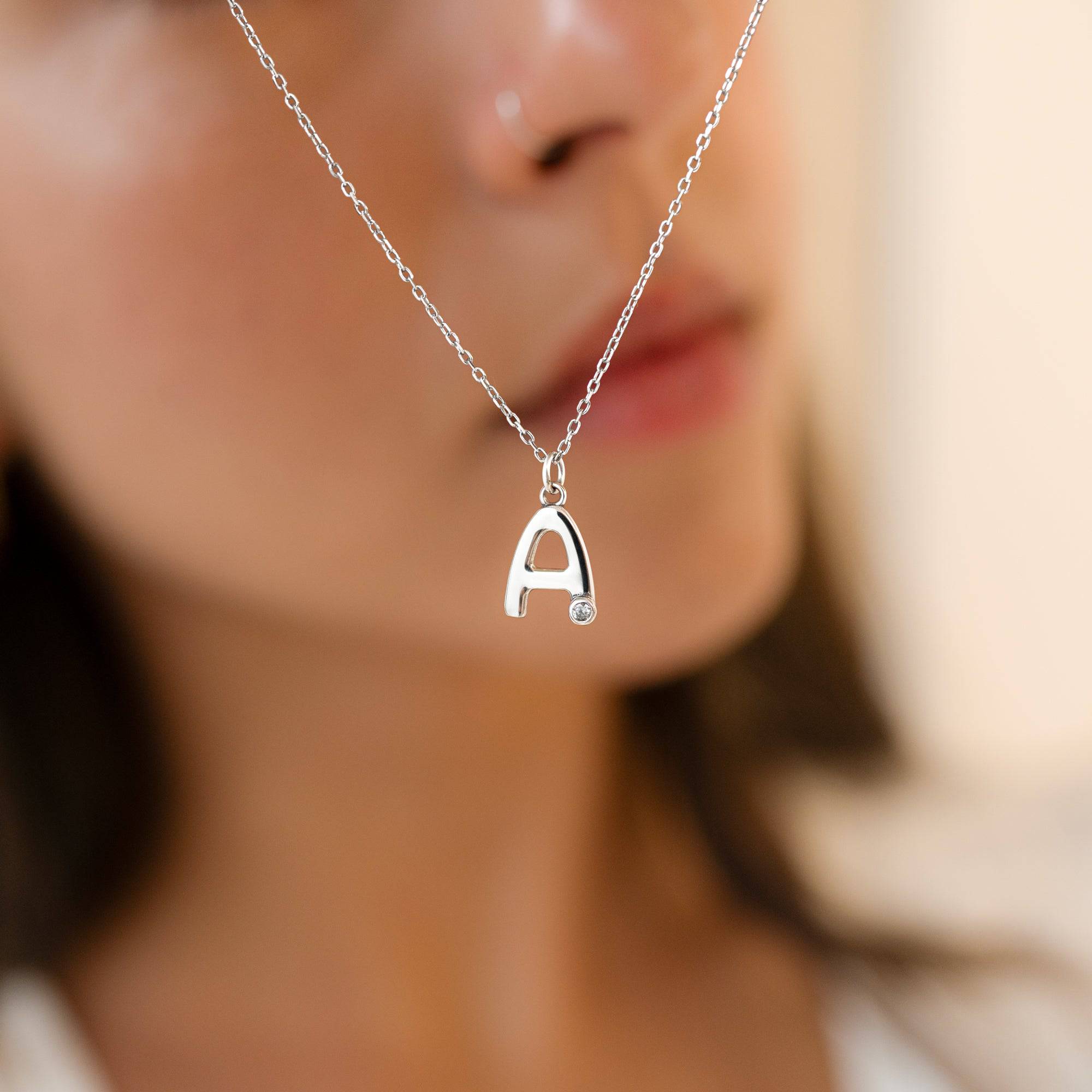 "Initial Glitter" Necklace - SophiaJewels