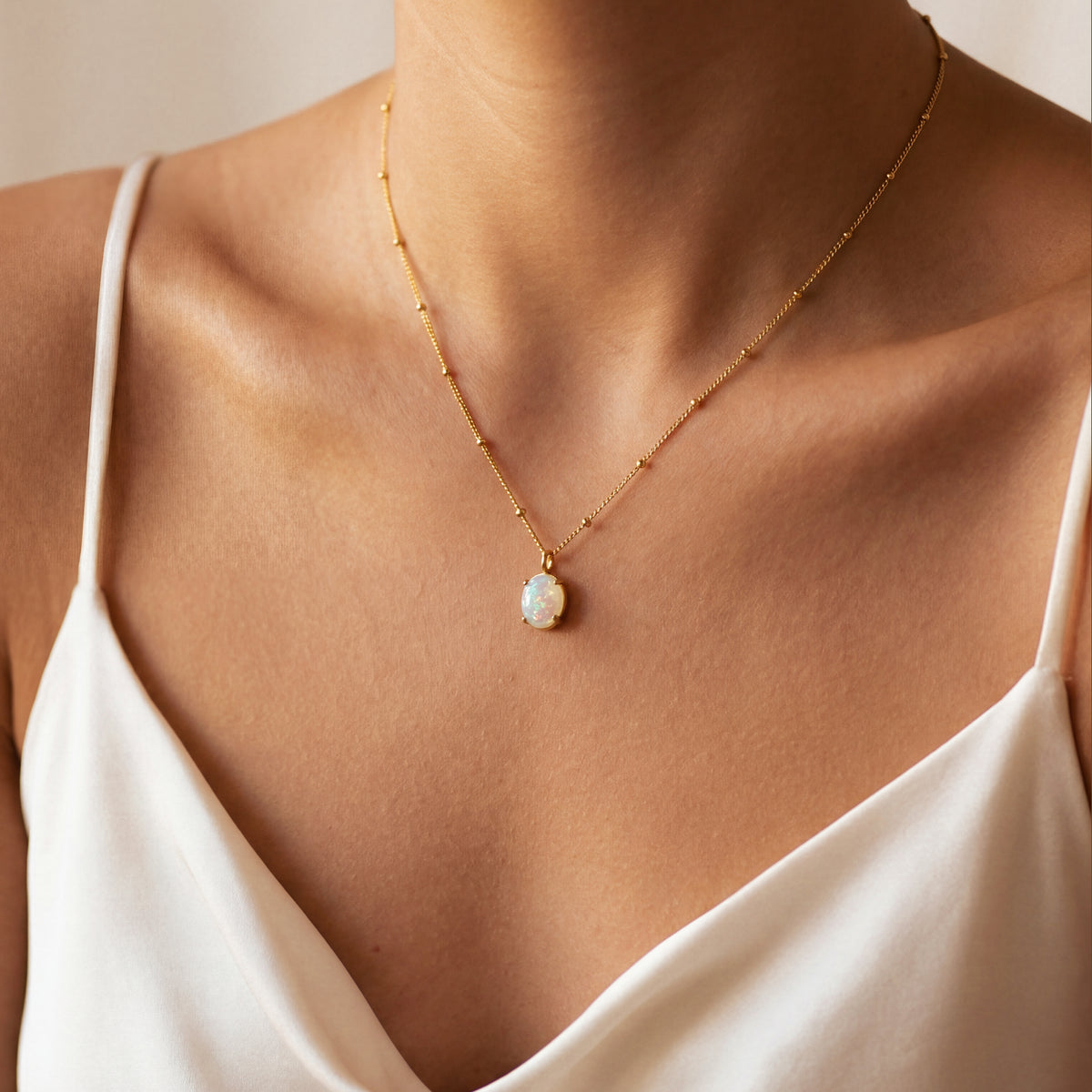 Iridescent Opal Necklace
