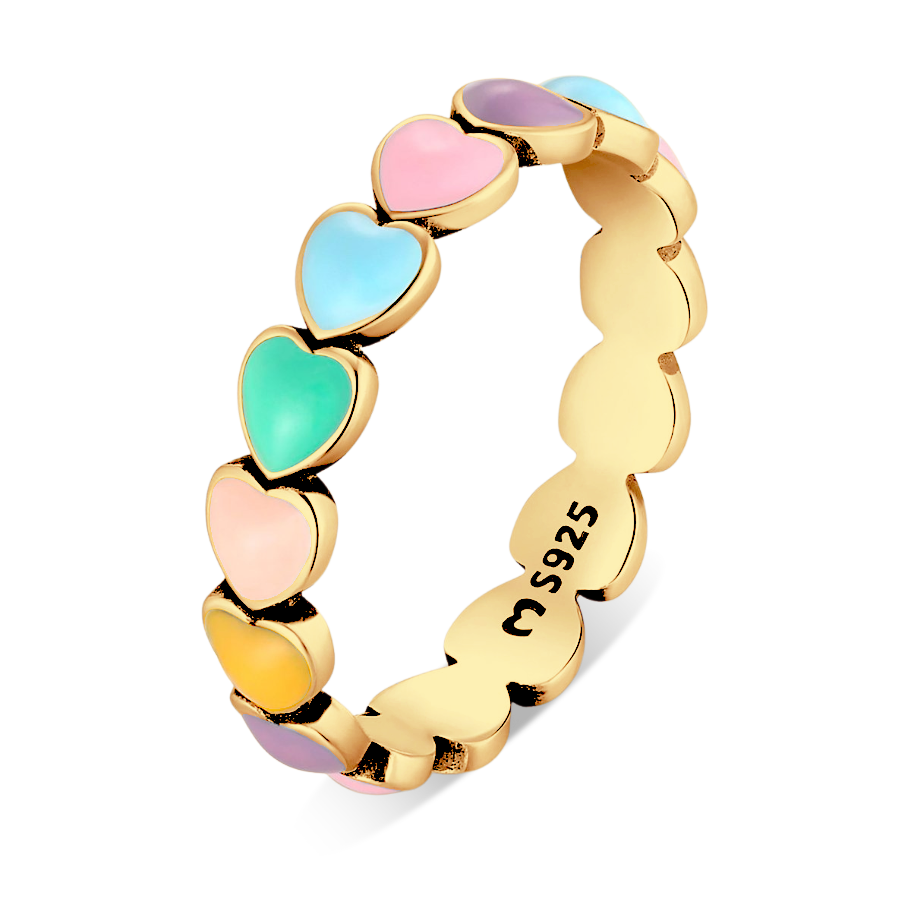 Colourful Hearts Ring - SophiaJewels