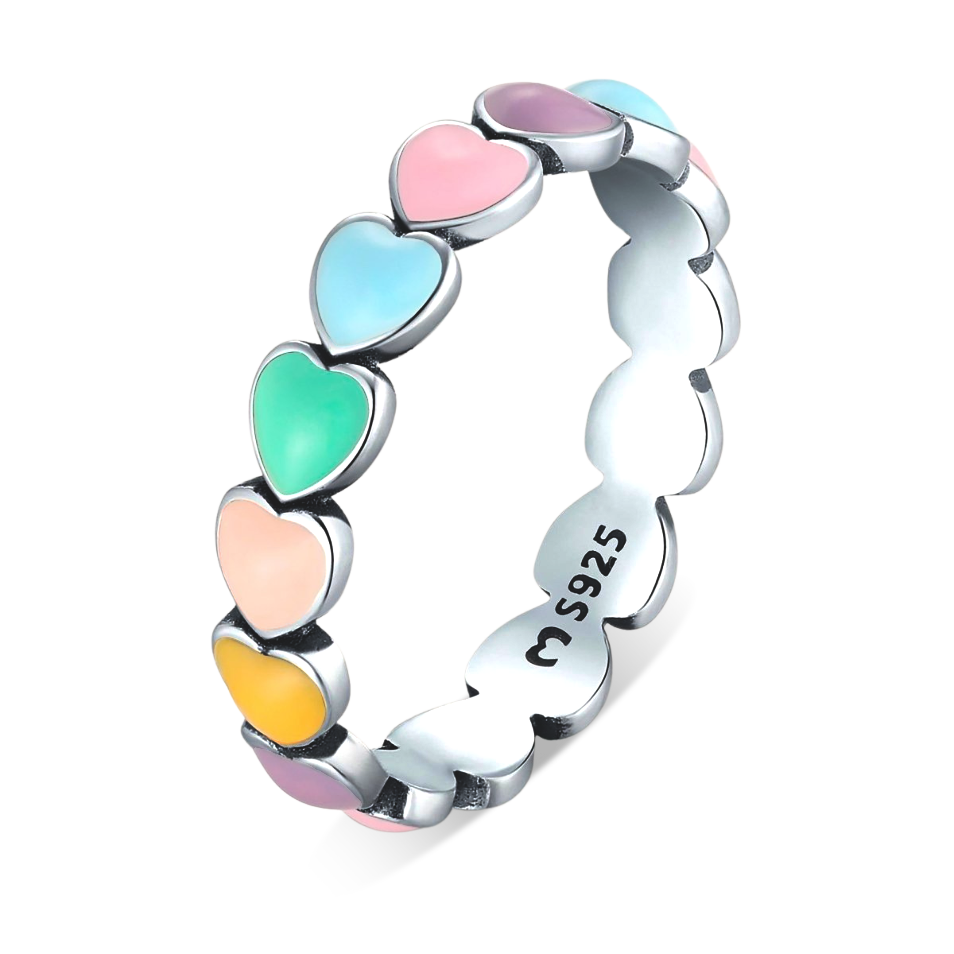Colourful Hearts Ring - SophiaJewels