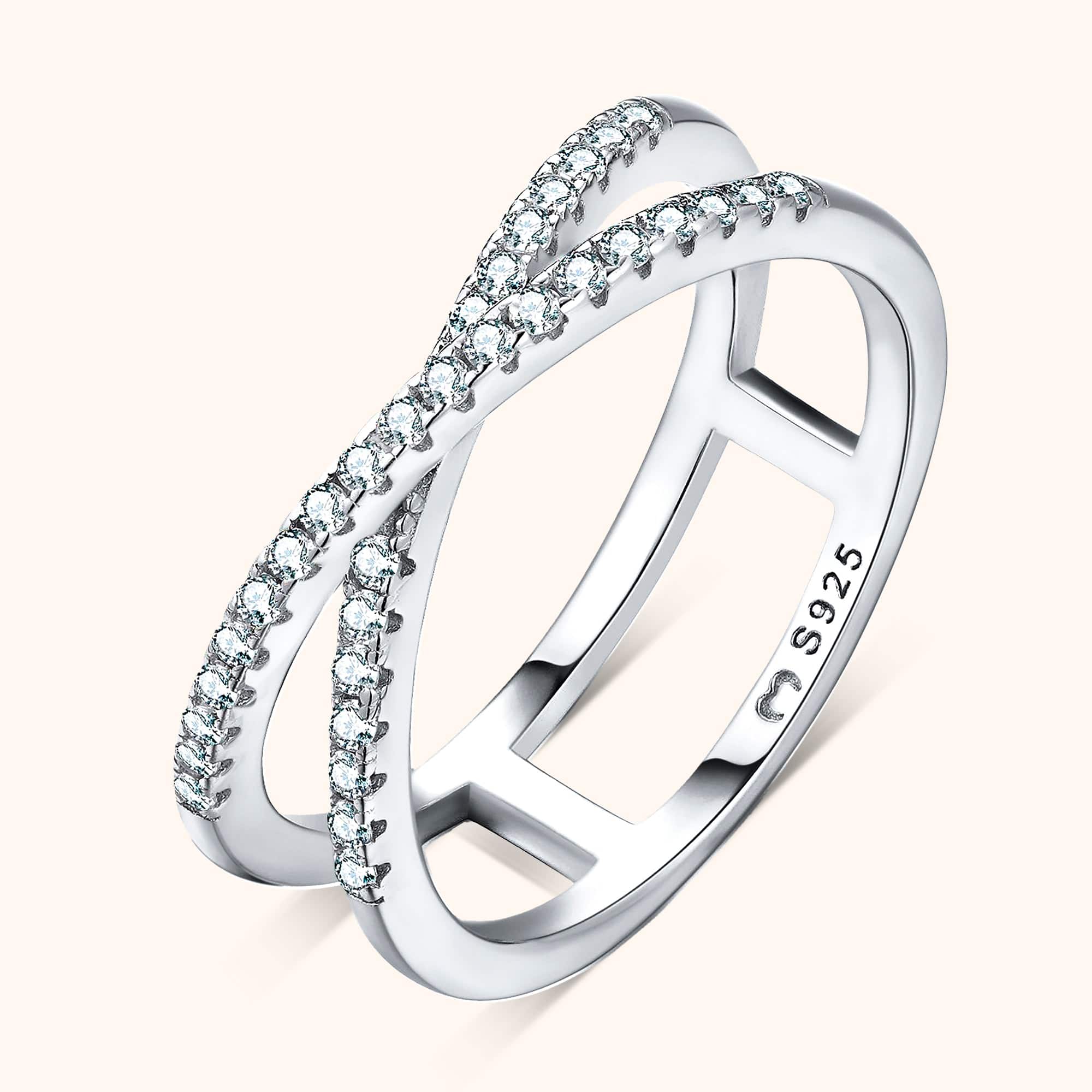 "Shiny Crossover" Ring - SophiaJewels