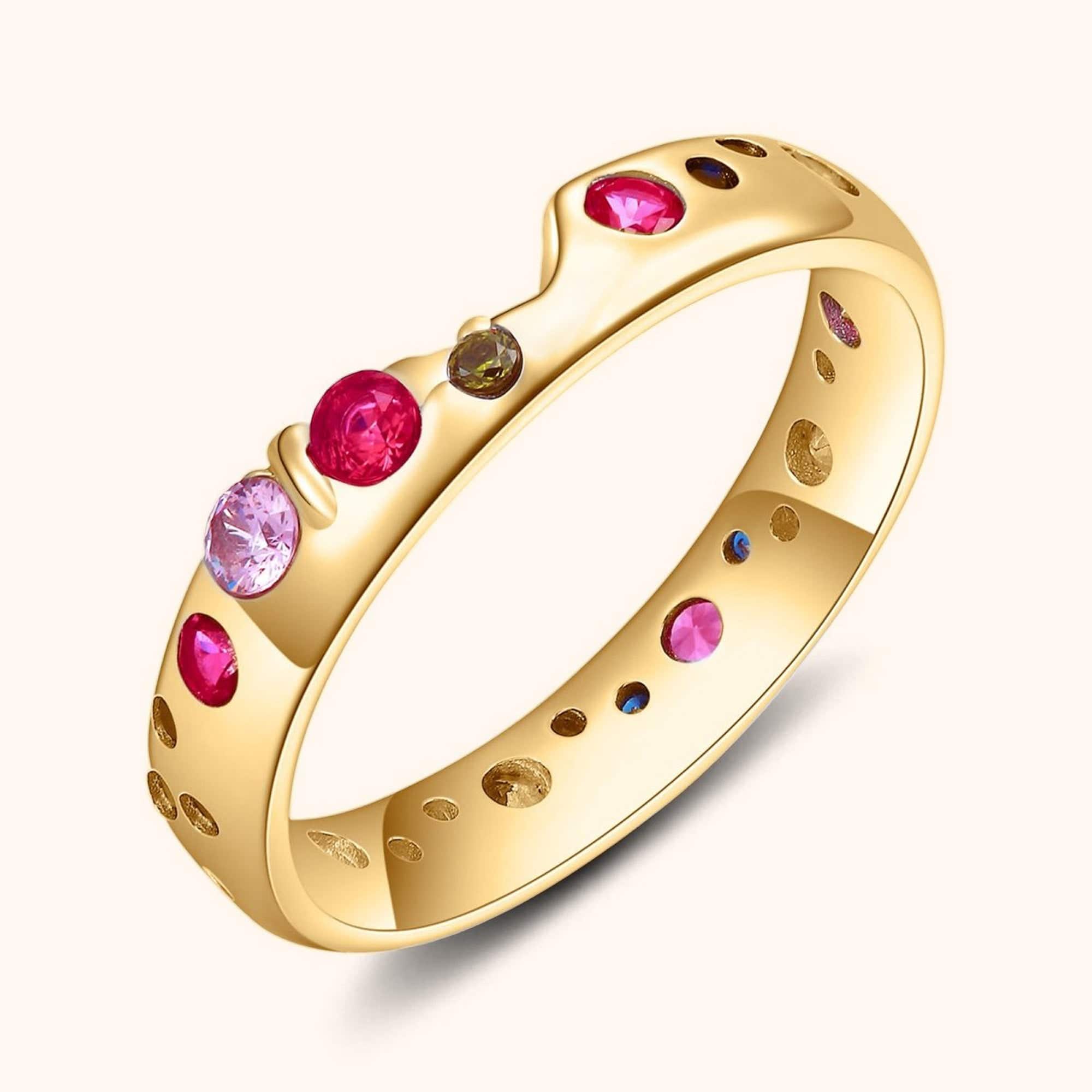 "Coloured Zirconia" Ring - SophiaJewels