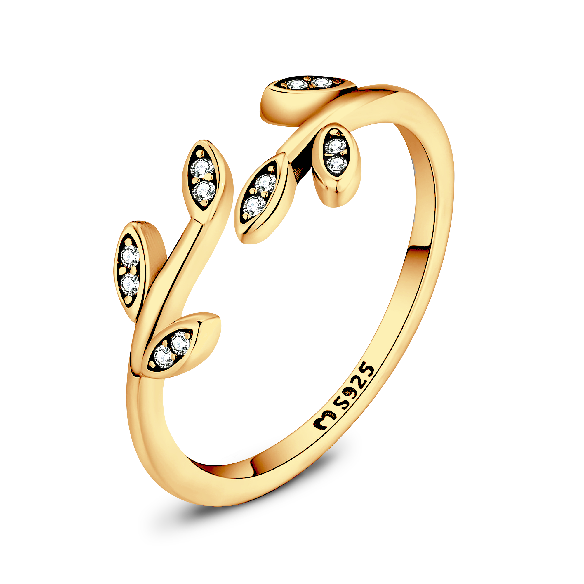 Shiny Leaves Ring