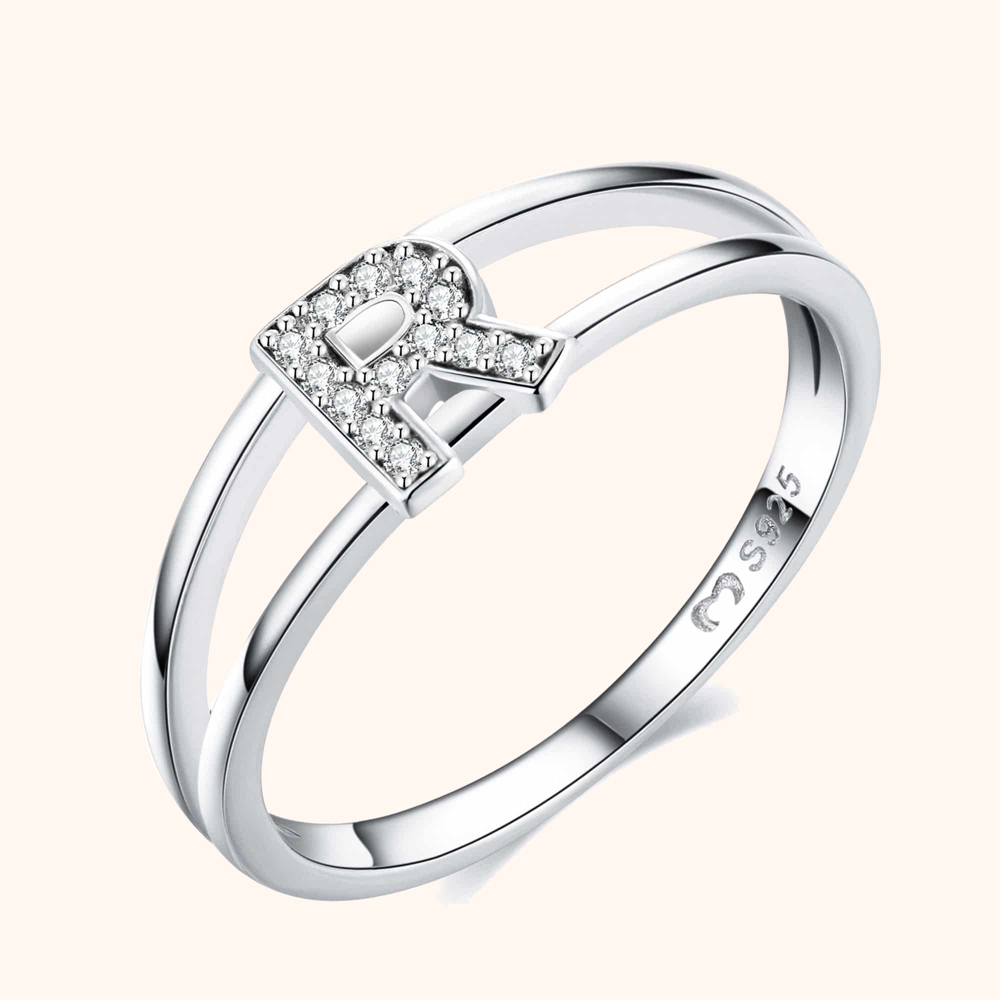 Silver Initials Ring - SophiaJewels