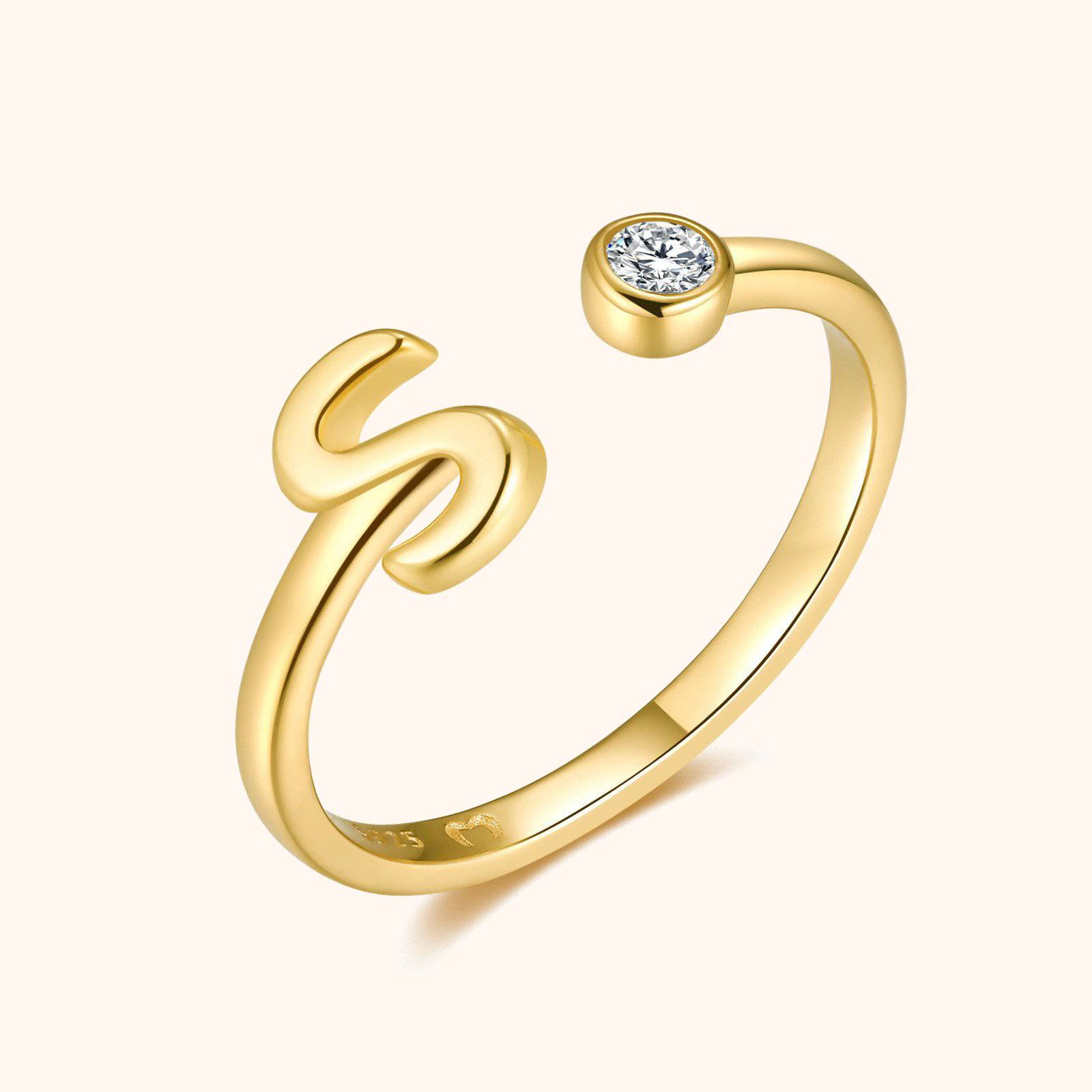 Top Letter Ring - SophiaJewels