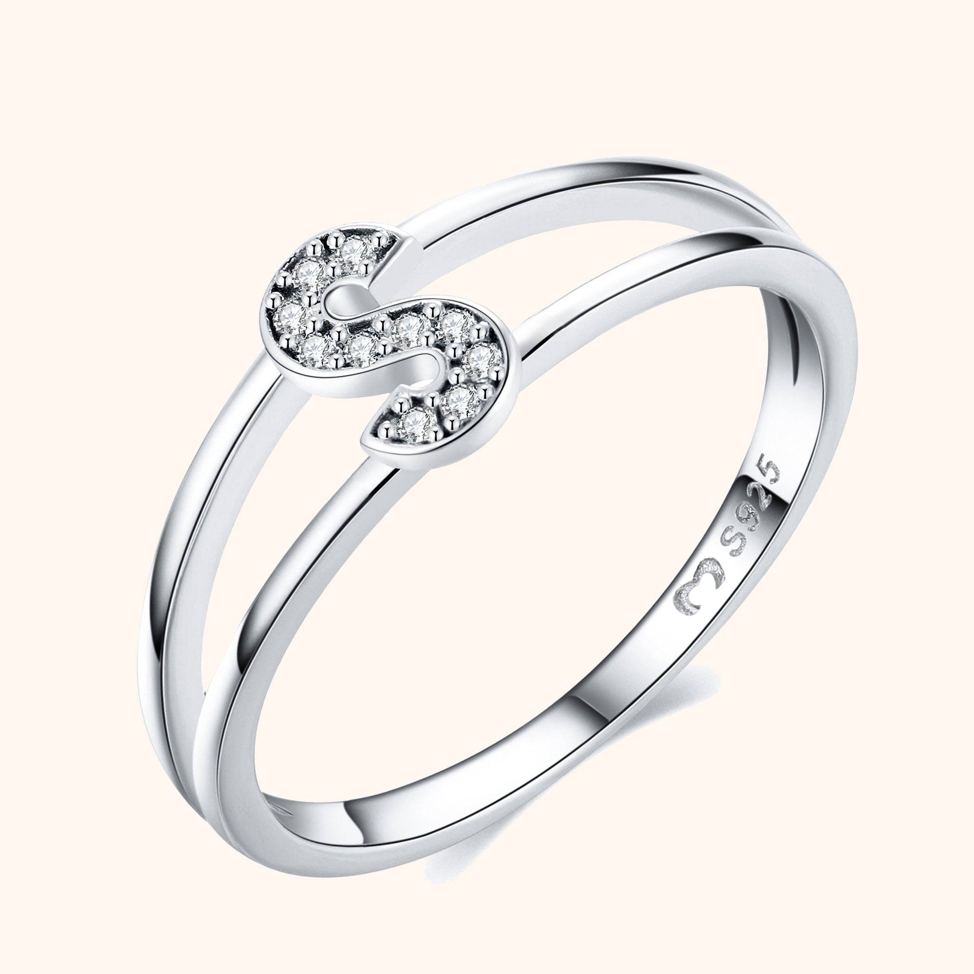 Silver Initials Ring - SophiaJewels