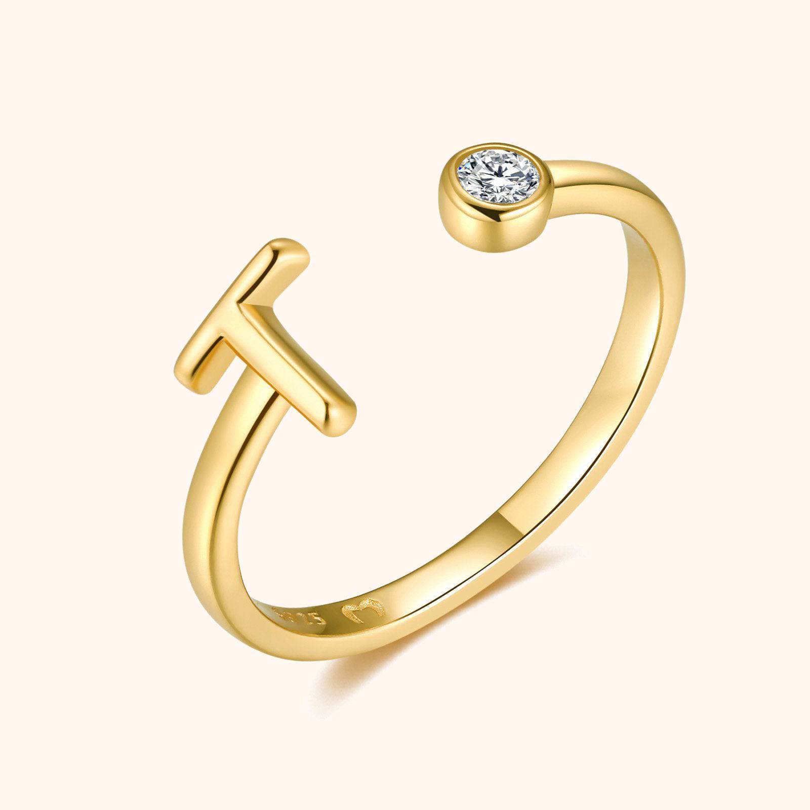Top Letter Ring - SophiaJewels
