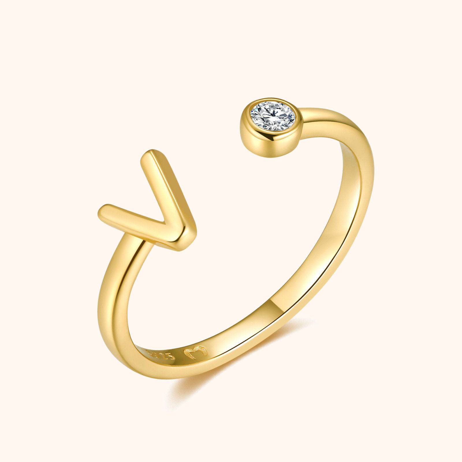 Top Letter Ring - SophiaJewels
