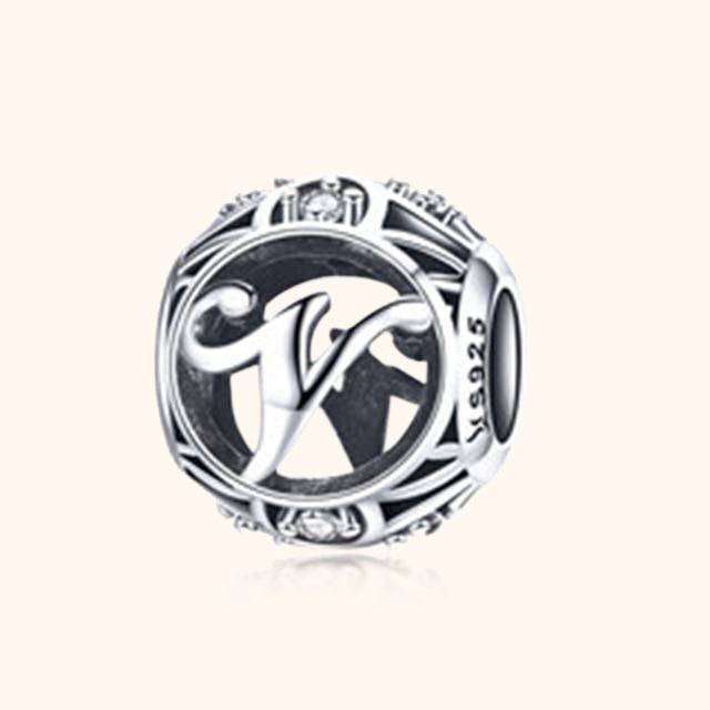 Round Letter Bead