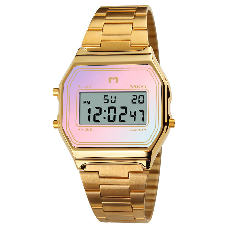 Vintage Digital Watch ~ Gold-Sky