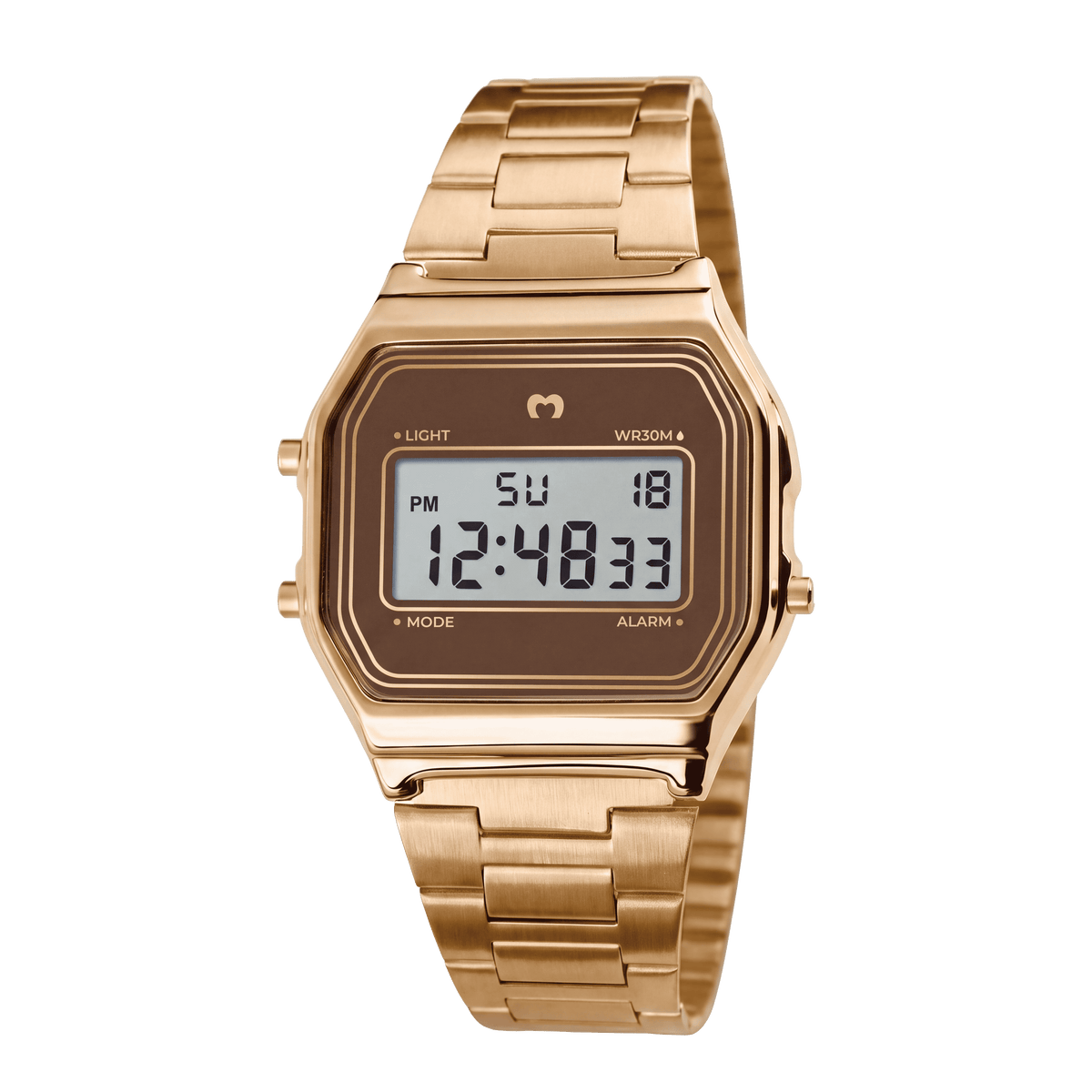 Vintage Digital Watch ~ Gold-Mocha