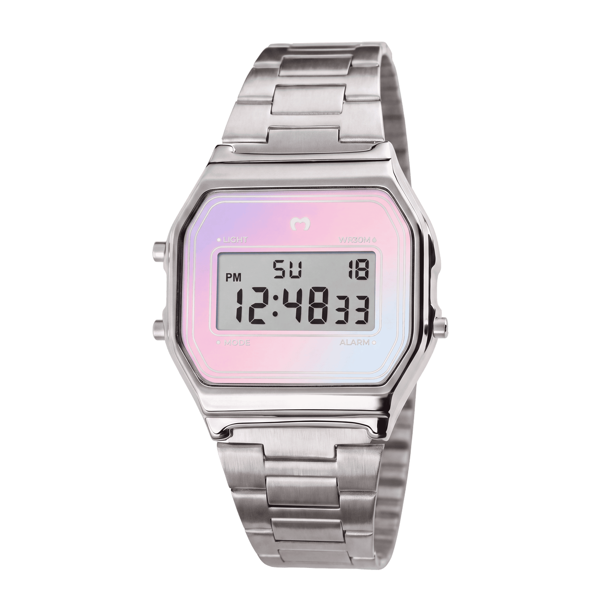 Vintage Digital Watch ~ Silver-Sky