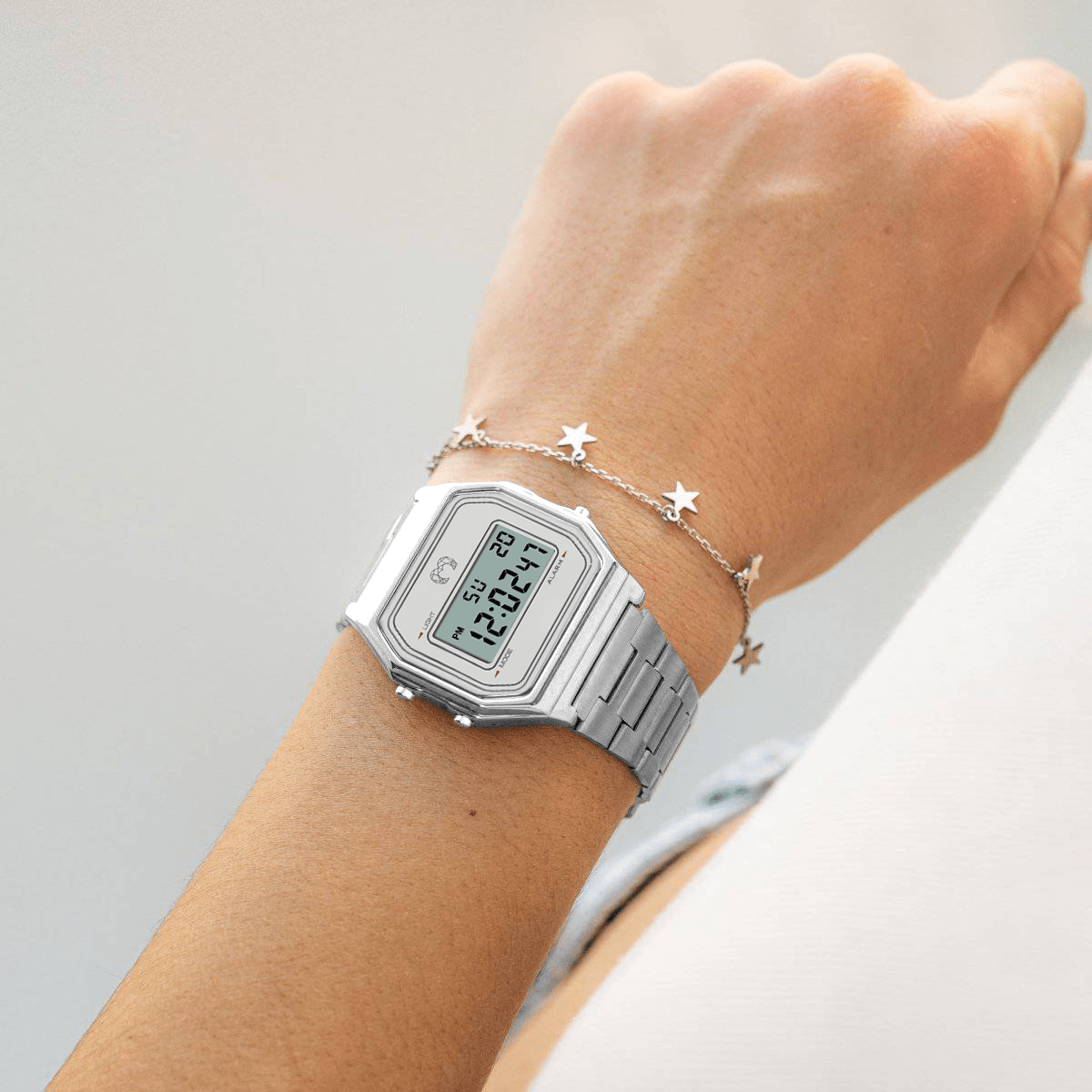 Vintage Digital Watch ~ Silver - SophiaJewels