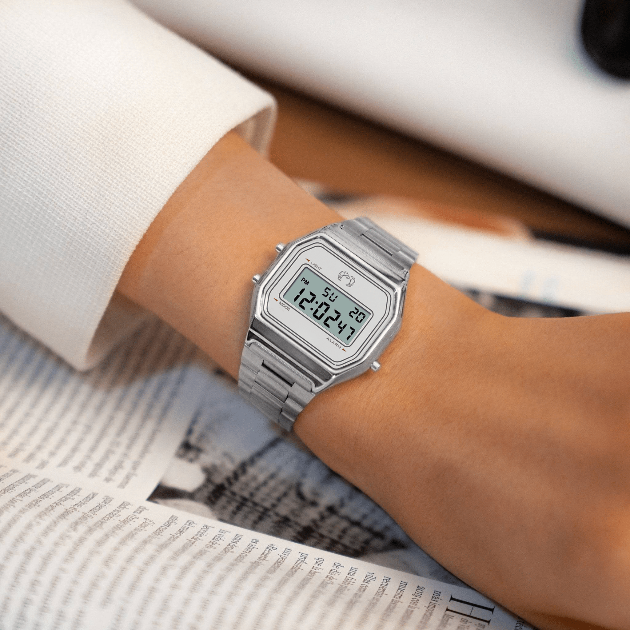 Vintage Digital Watch ~ Silver - SophiaJewels