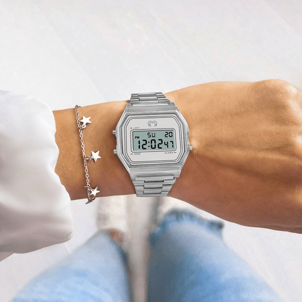 Vintage Digital Watch ~ Silver - SophiaJewels