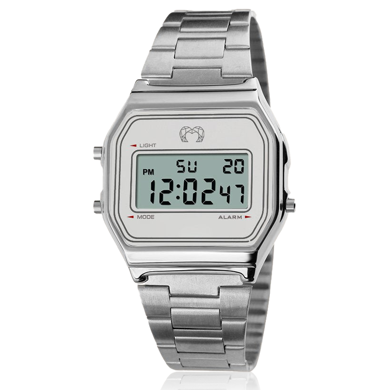 Vintage Digital Watch ~ Silver - SophiaJewels