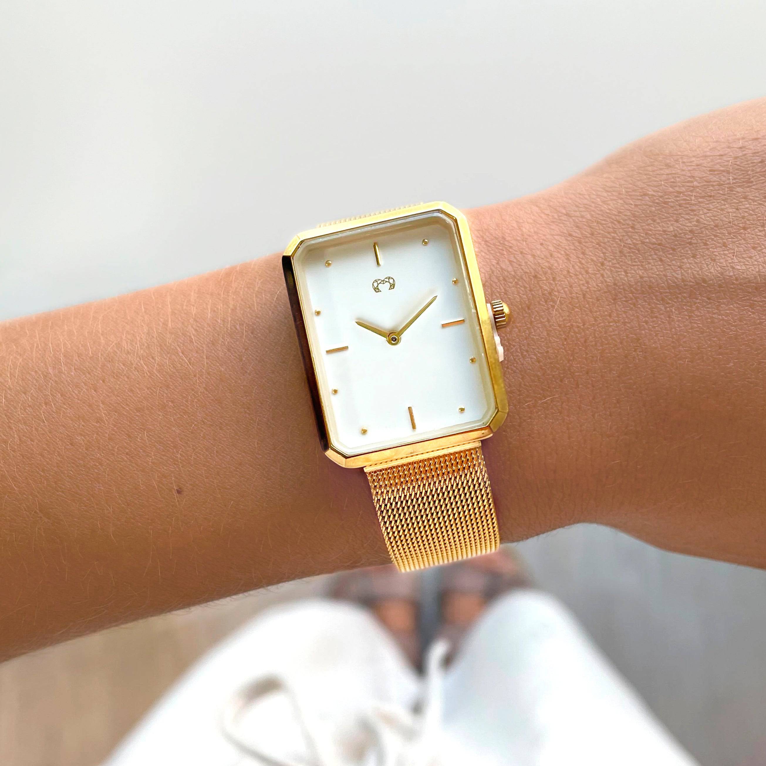 "Kapten" Watch ~ GoldWhite - SophiaJewels
