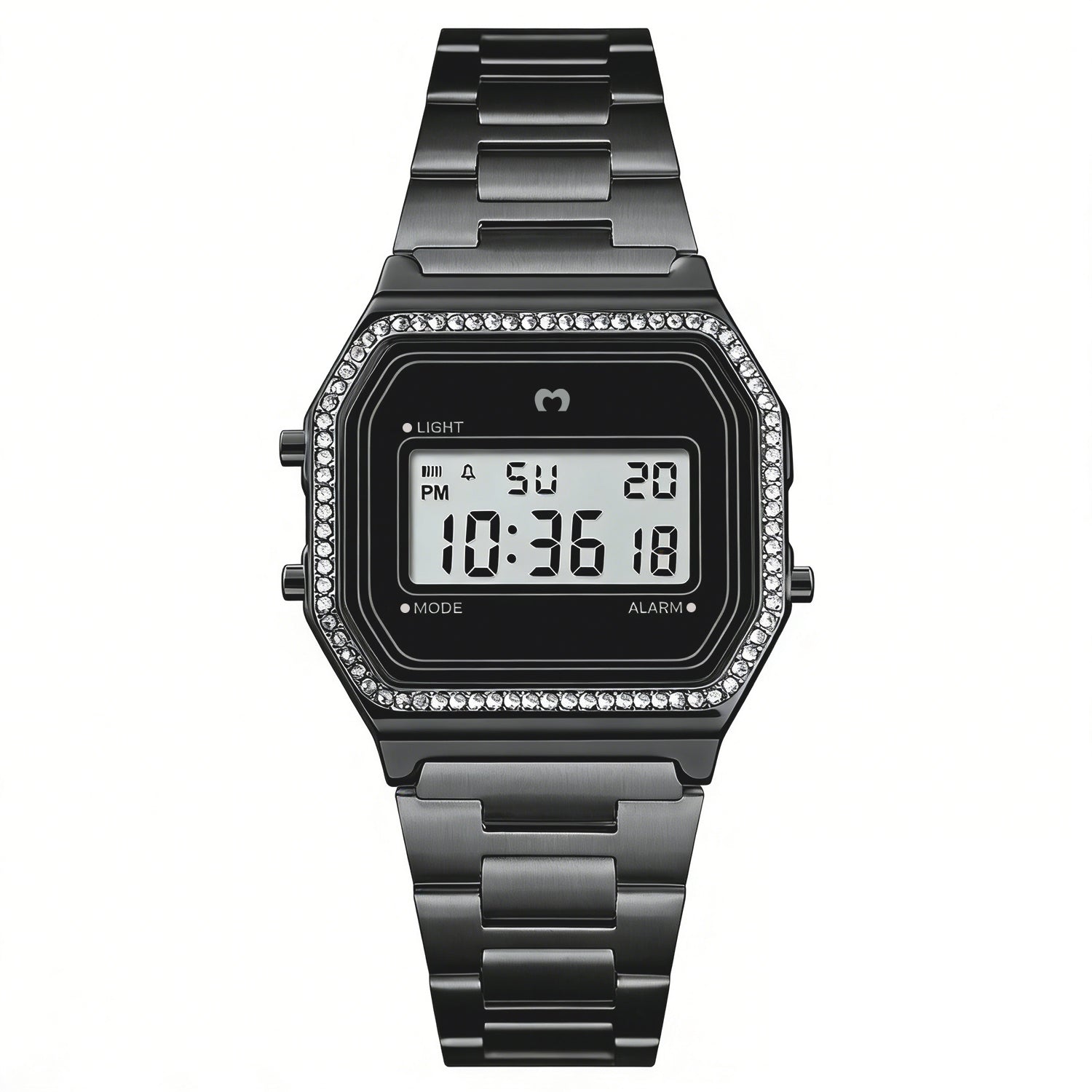 Vintage Glitter Digital Watch ~ Black