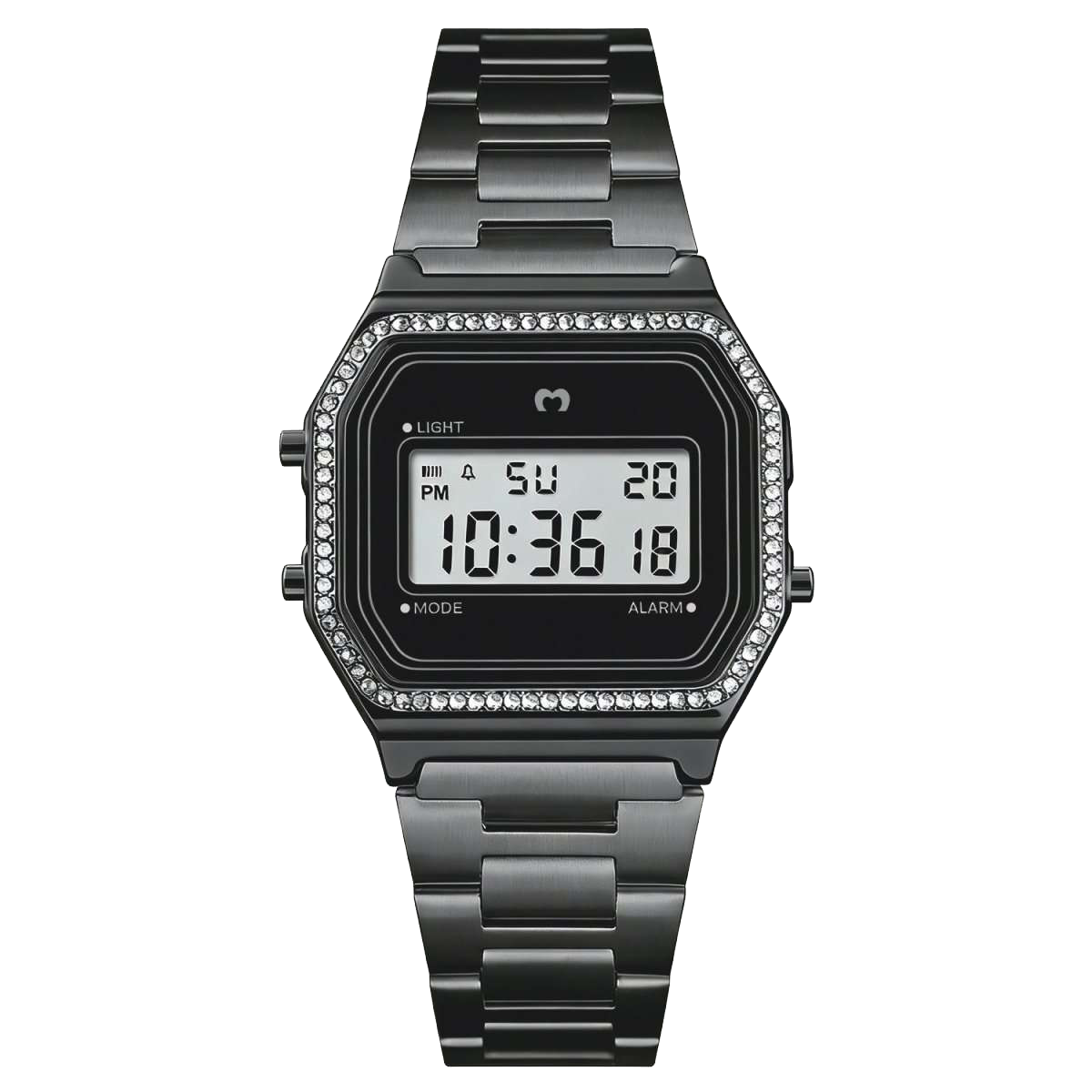 Vintage Glitter Digital Watch ~ Black