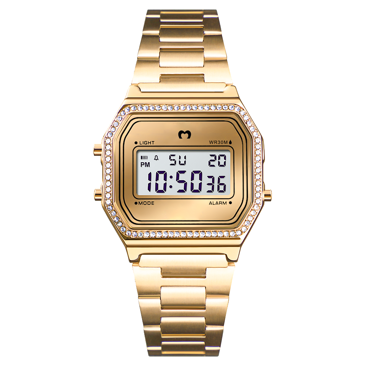 Vintage Glitter Digital Watch ~ Gold
