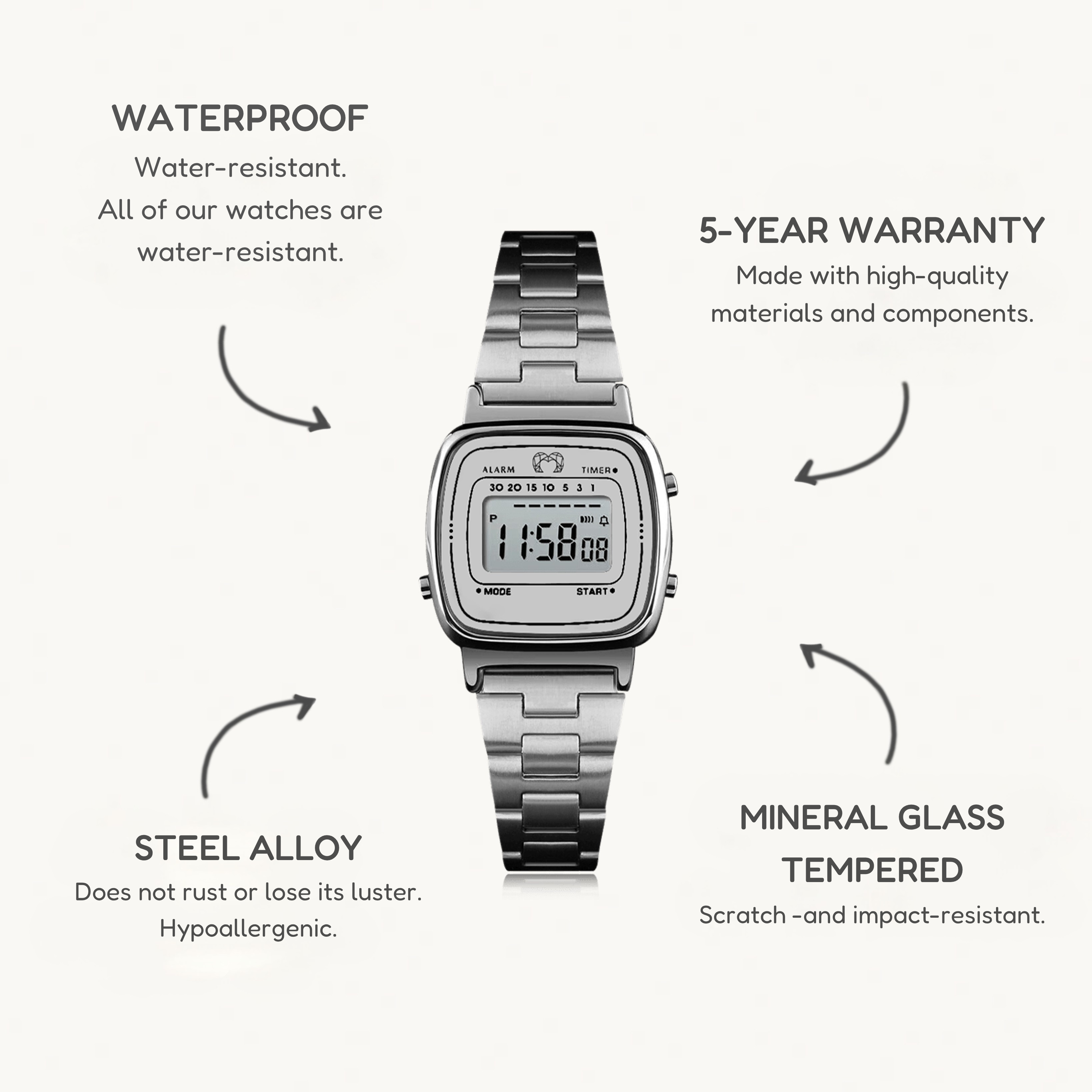 Vintage Mini Watch ~ Silver