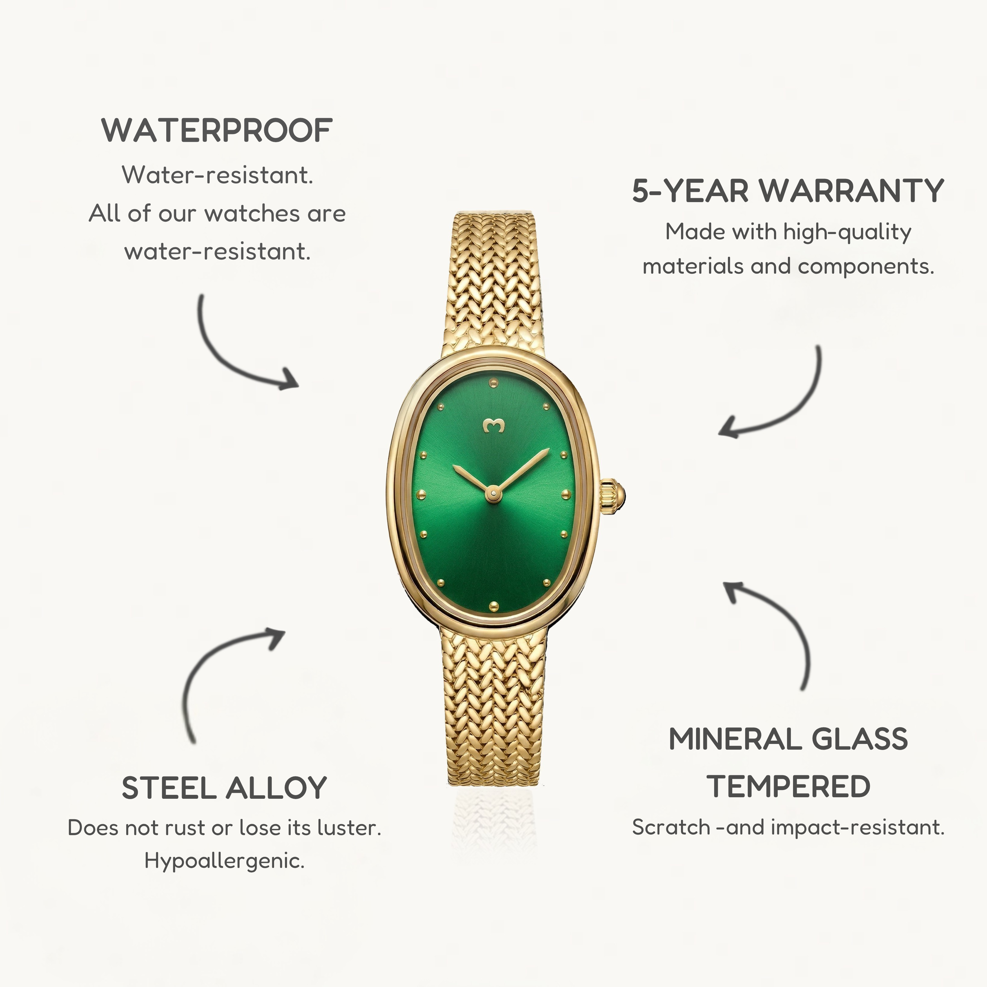 Vintage Royal Watch ~ GoldGreen