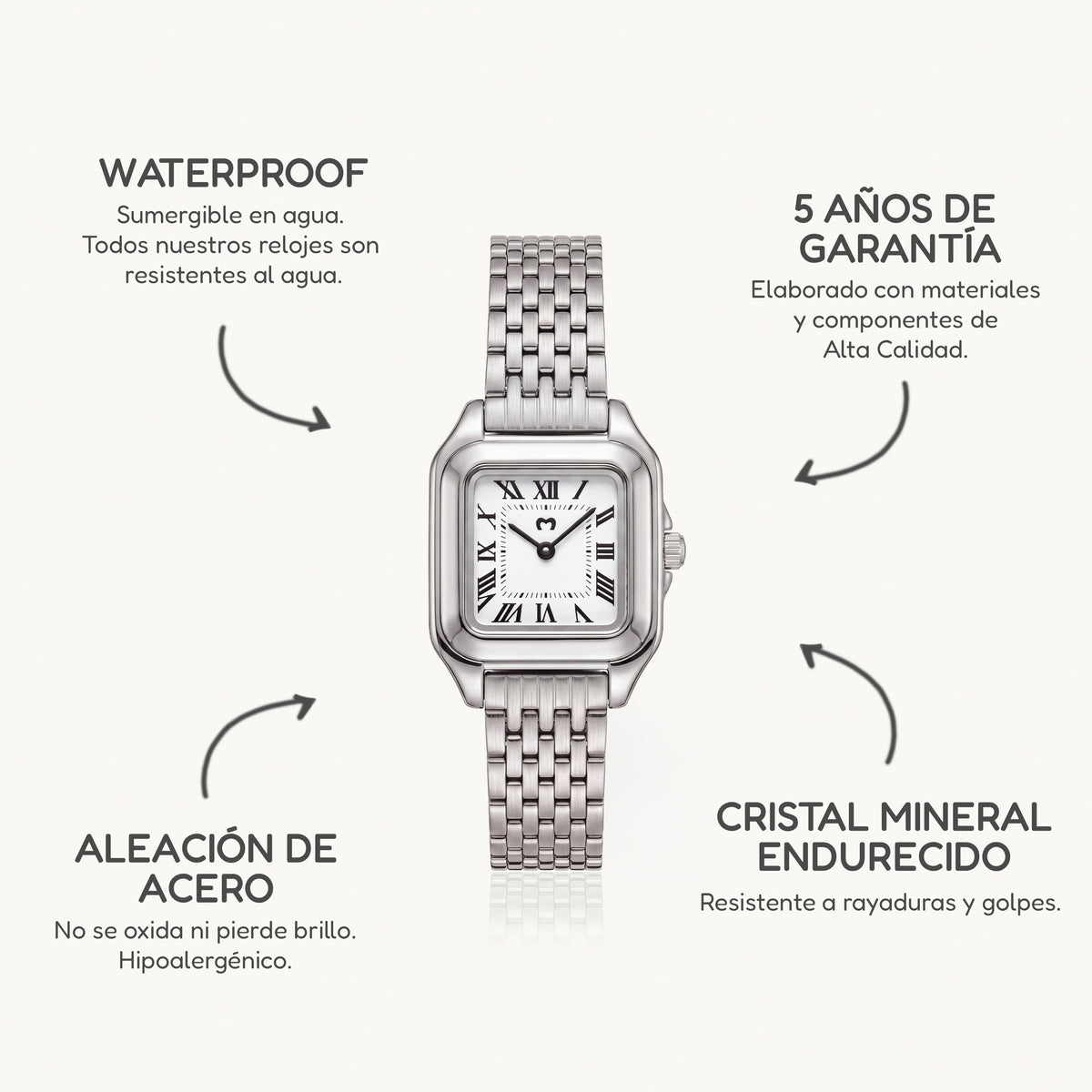 Europe Watch ~ Silver-White