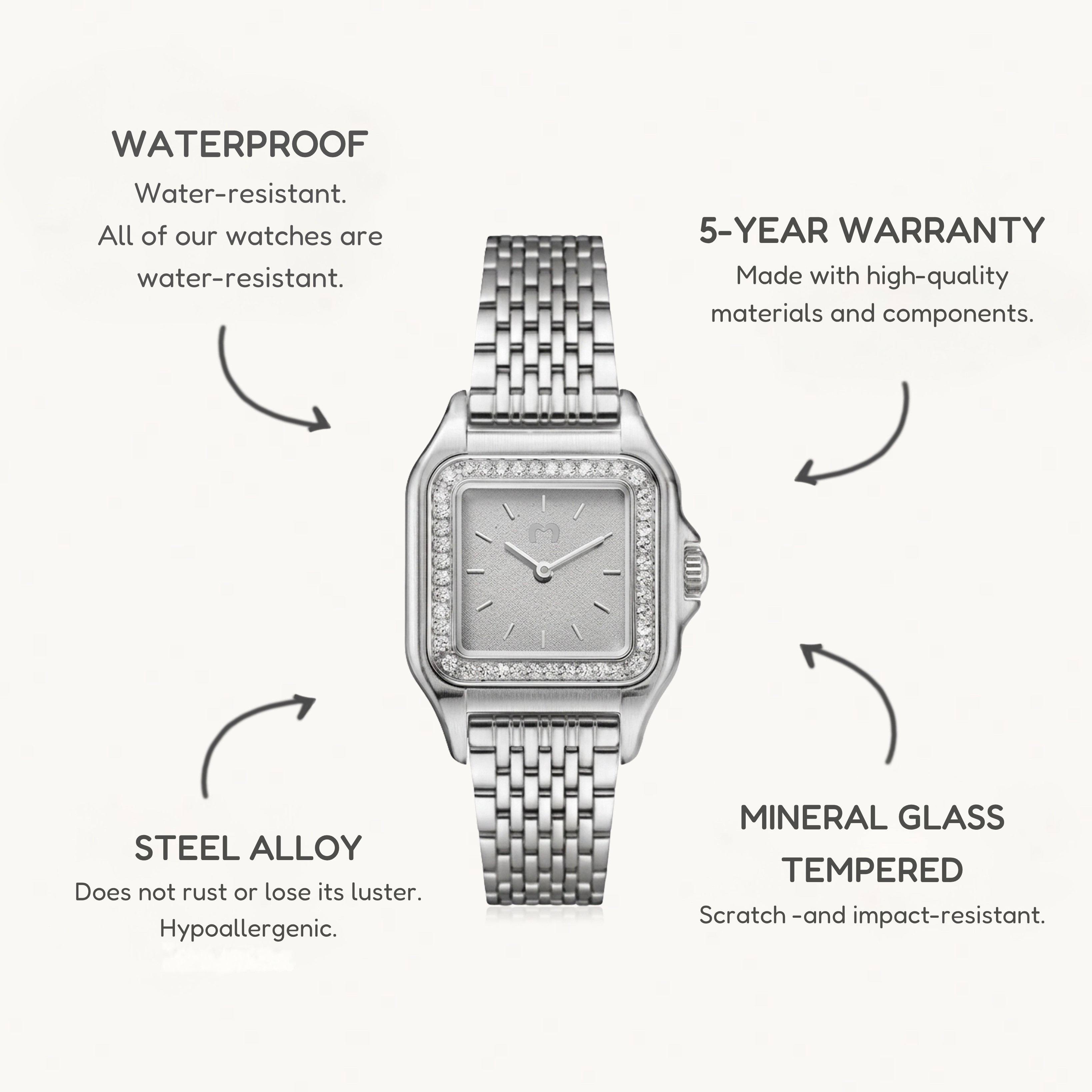 Hampton Lux Watch ~ Silver