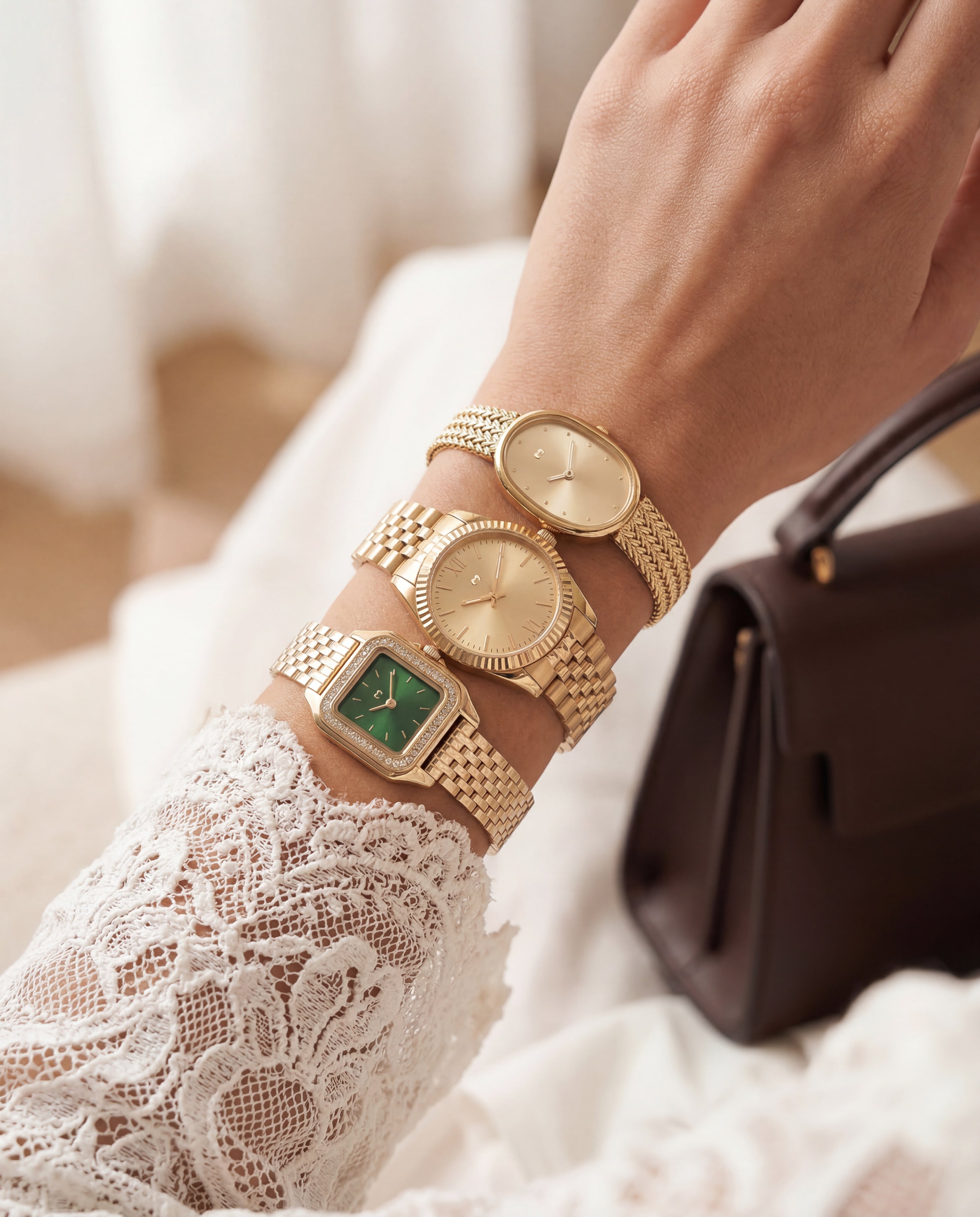 Hampton Lux Watch ~ Gold-Green