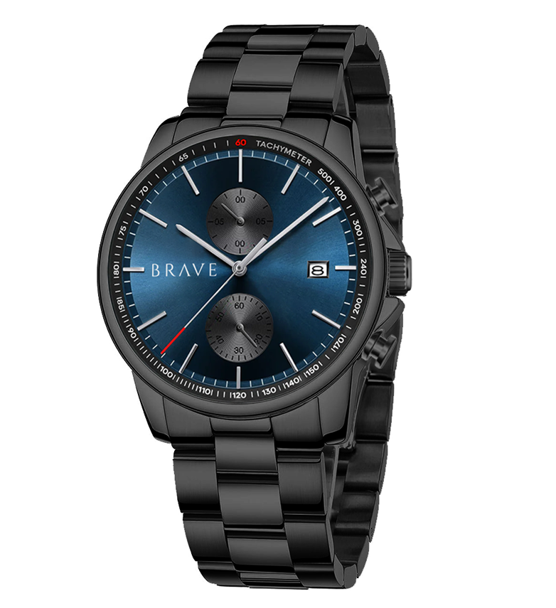 Monarch ~ Black-Dark Blue Watch BRAVE