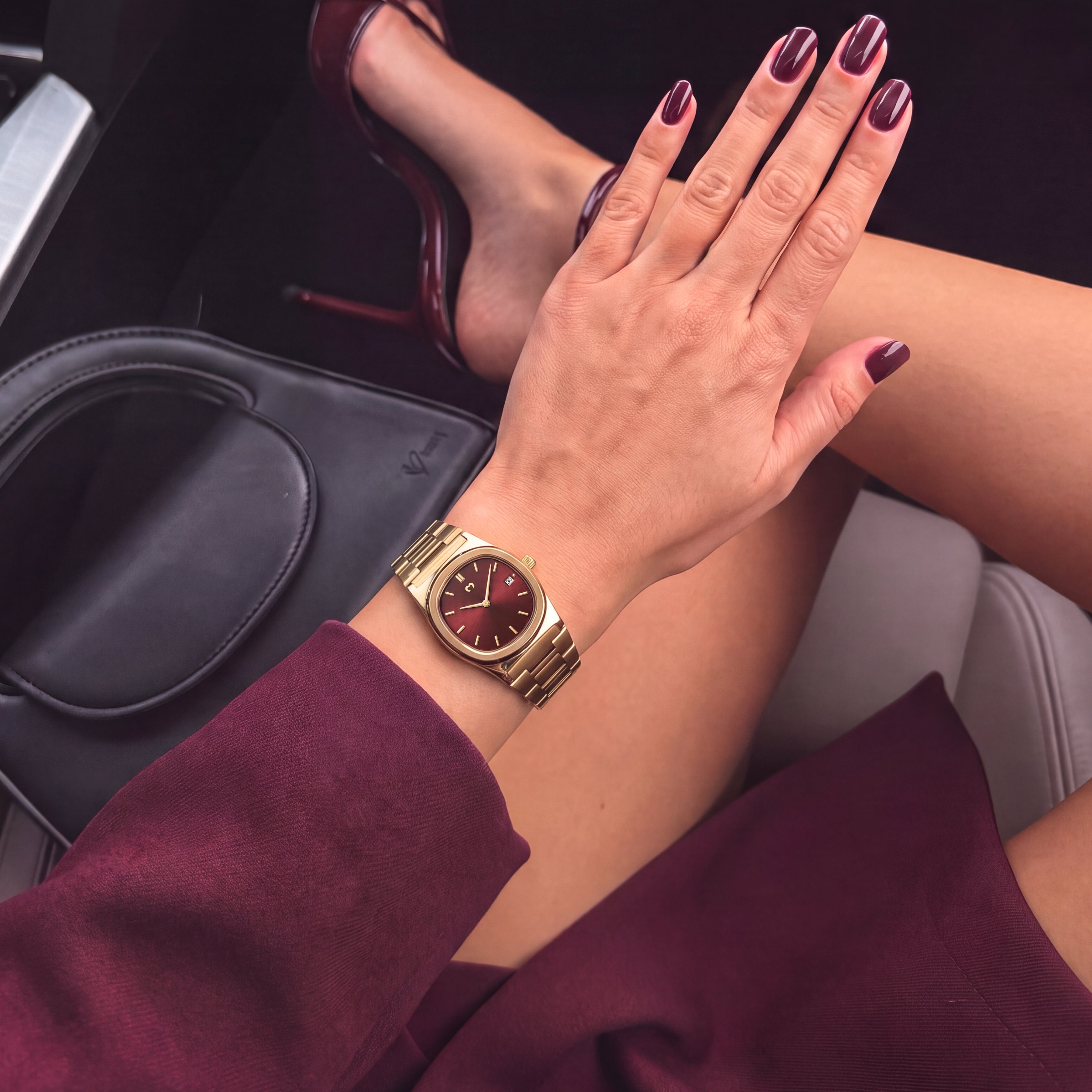 Dainty Watch ~ Gold-Ruby
