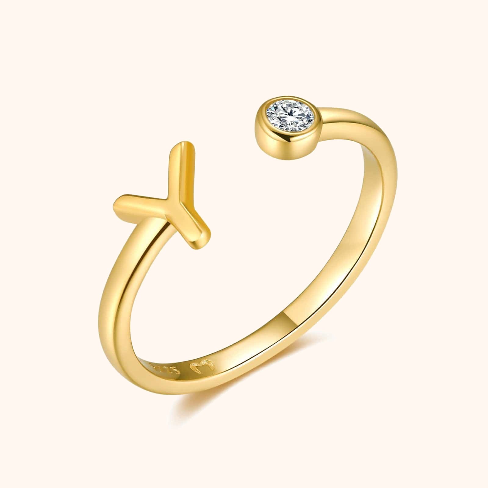 Top Letter Ring - SophiaJewels