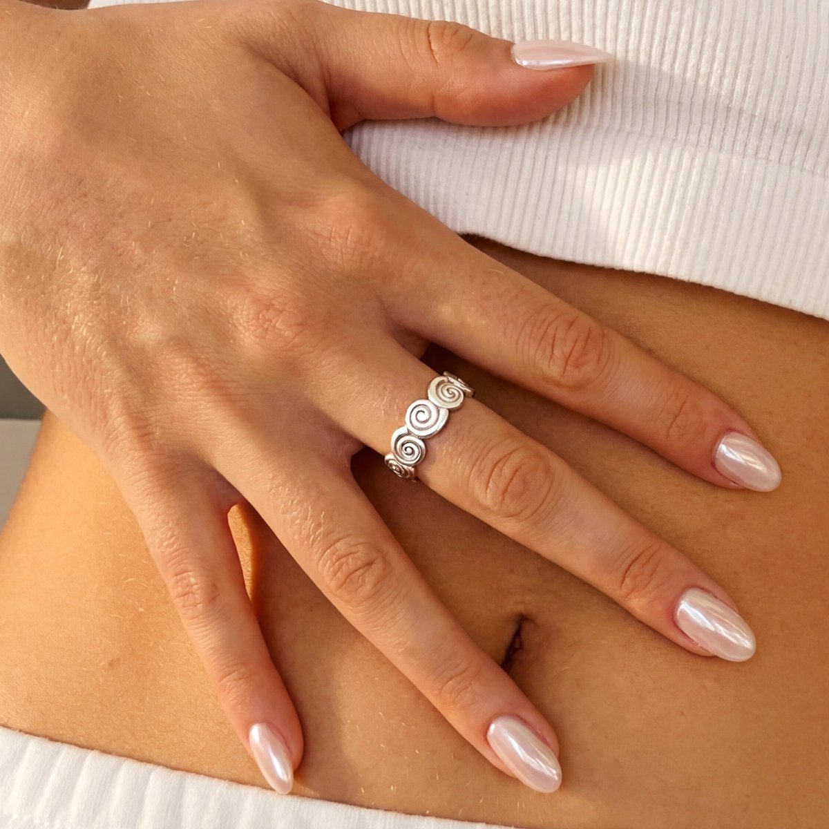 Continuous Spirals Ring