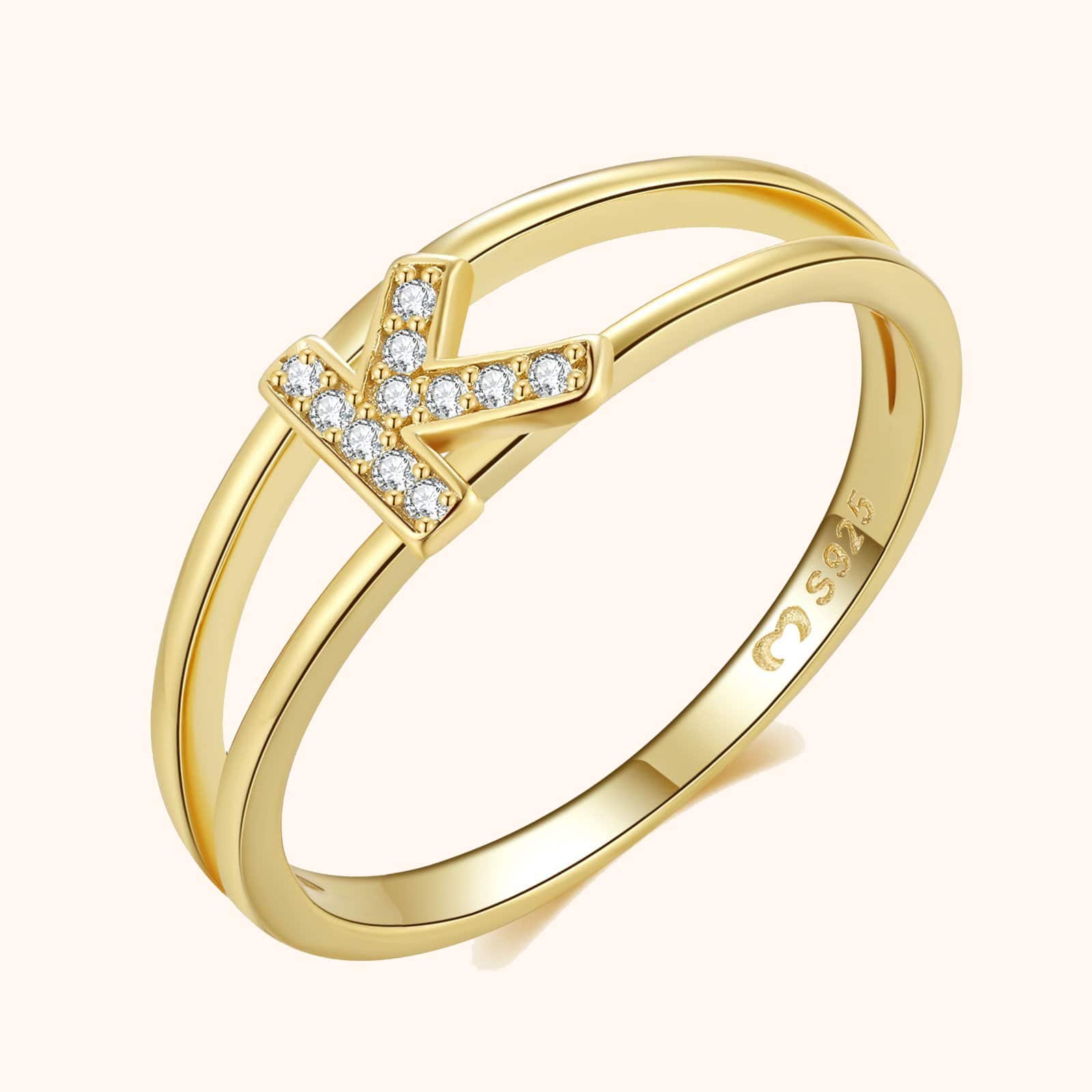 Golden Initials Ring
