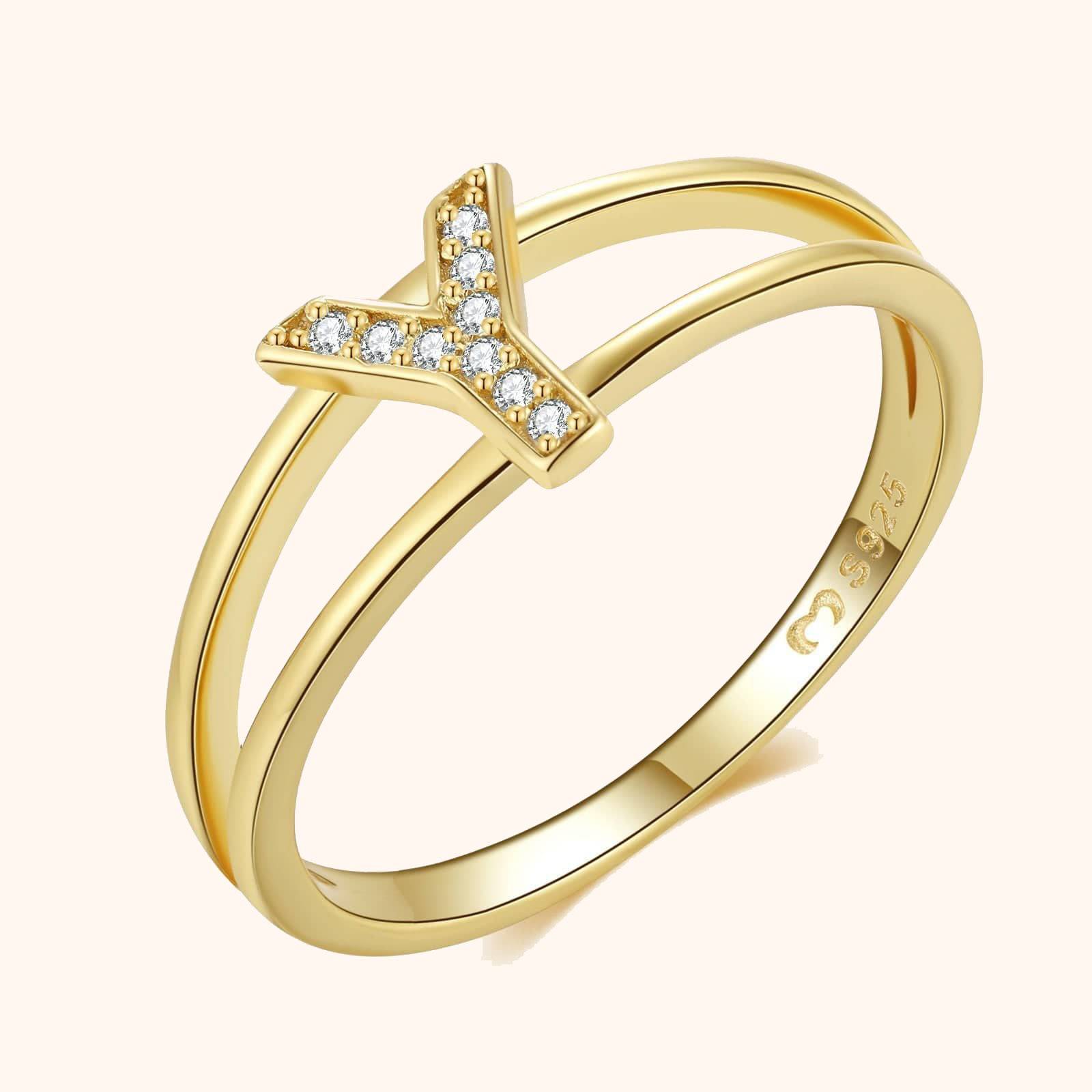 Golden Initials Ring