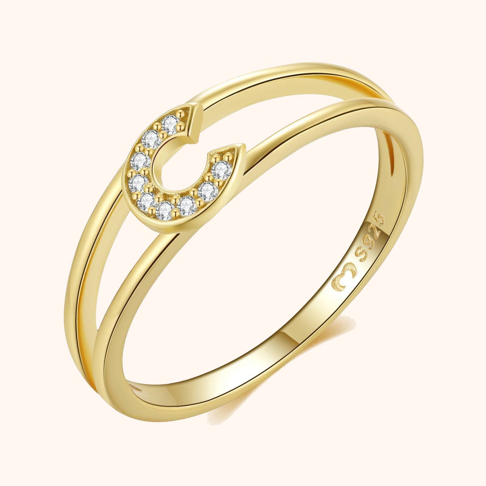 Golden Initials Ring