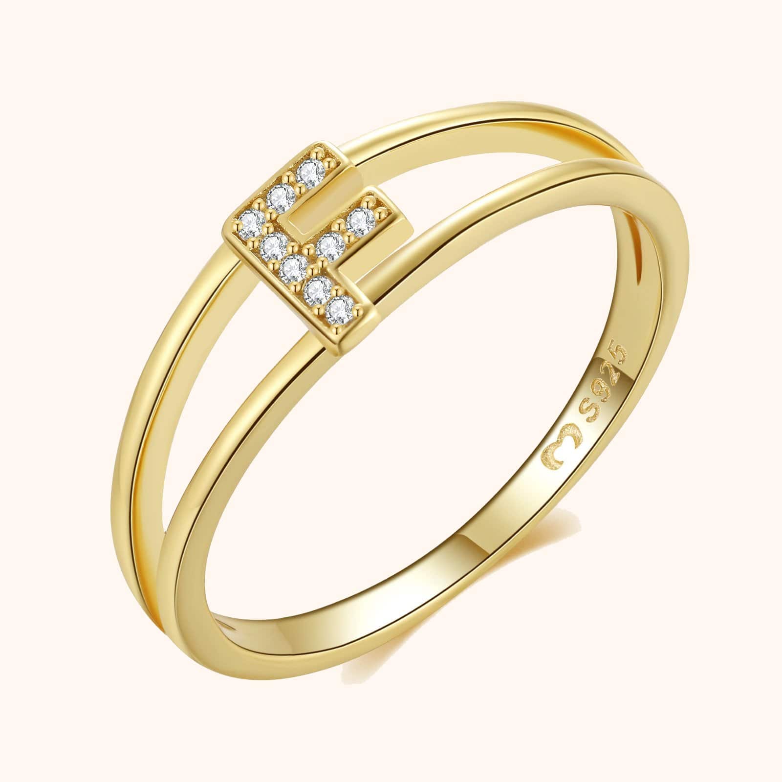 Golden Initials Ring